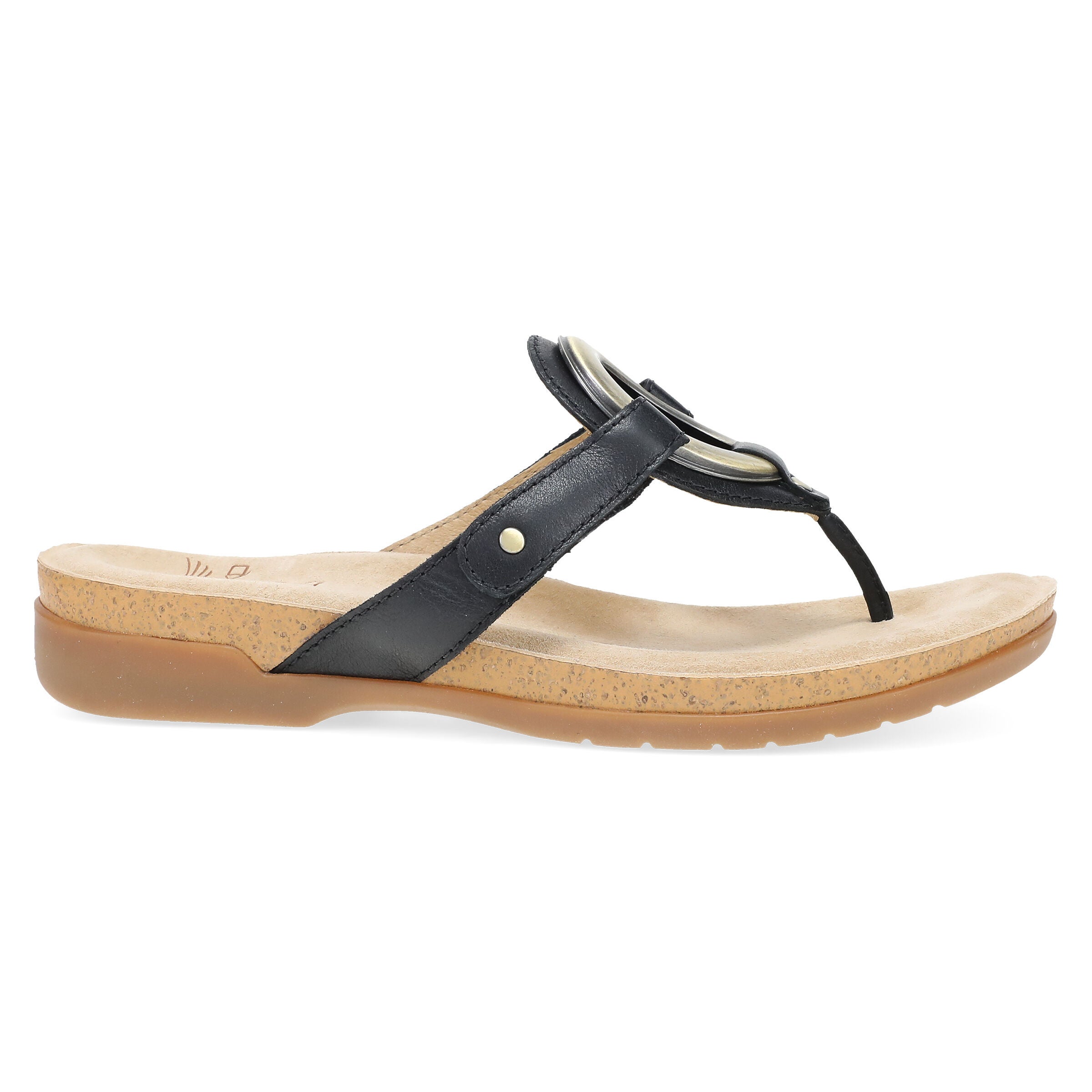 Rosalia Leather Sandal, BLACK, alternate image number 4