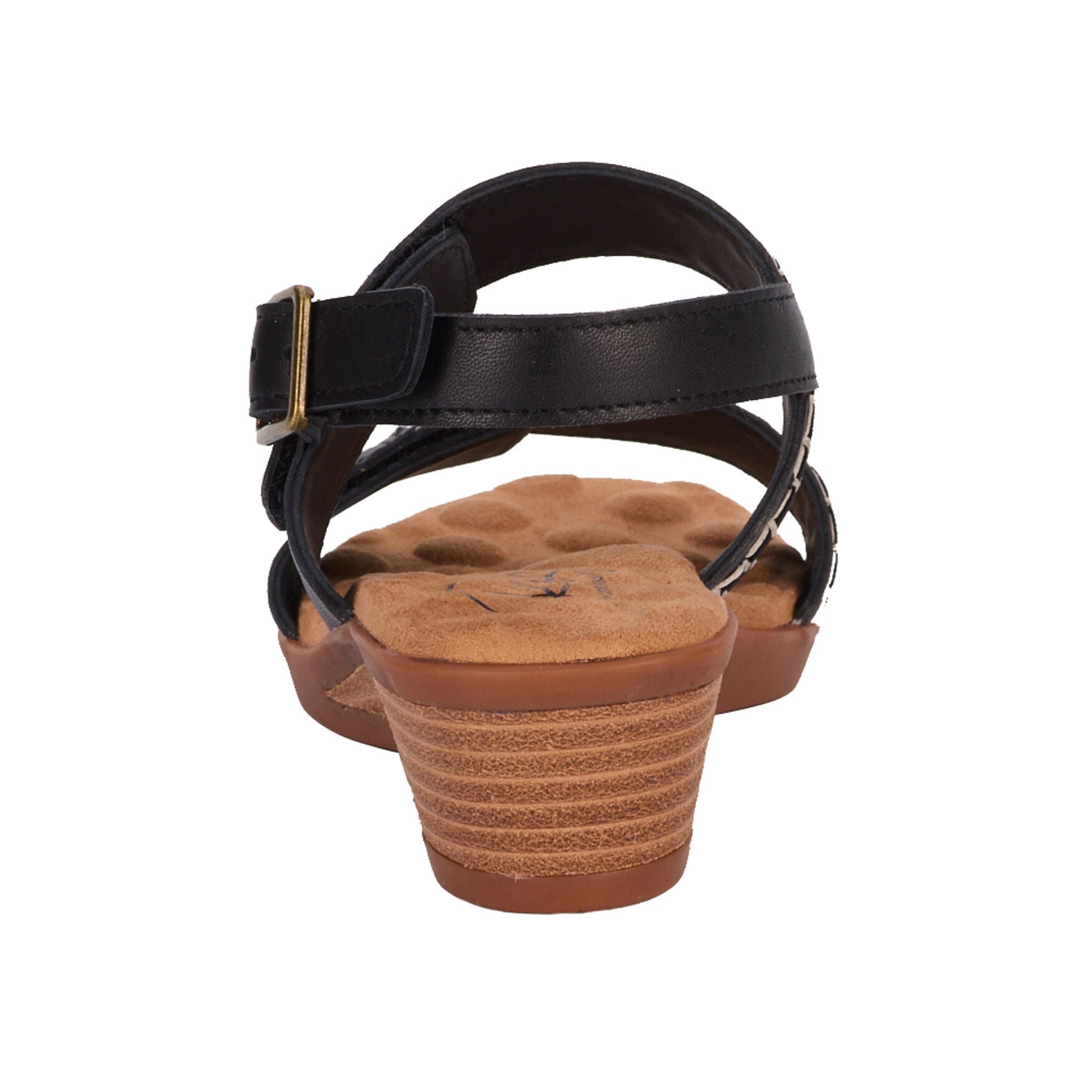 Kateri Sandal, BLACK LEATHER SUEDE, on-hover image number 1