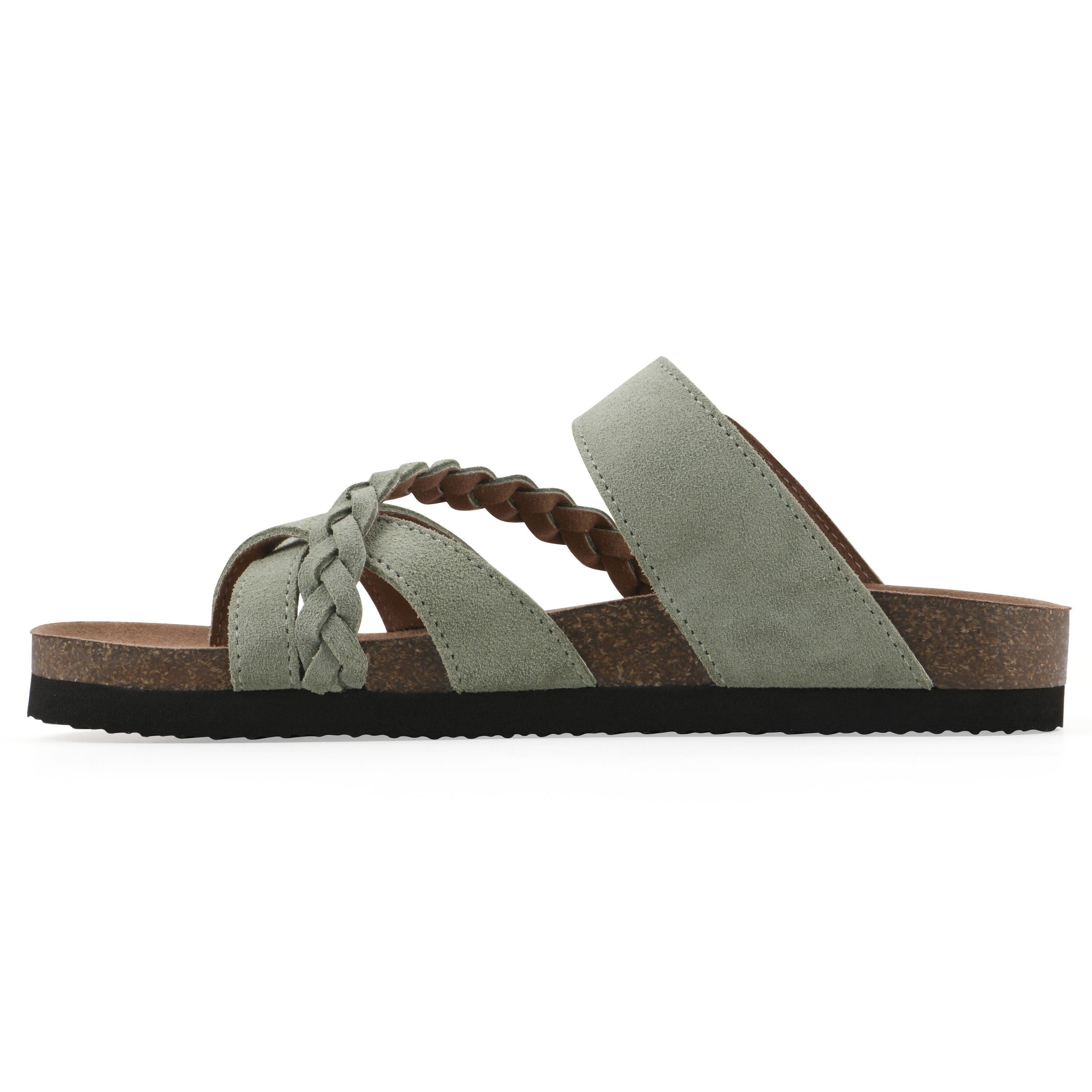 Hazy Footbeds Sandal, SAGE GREEN SUEDE, alternate image number 3