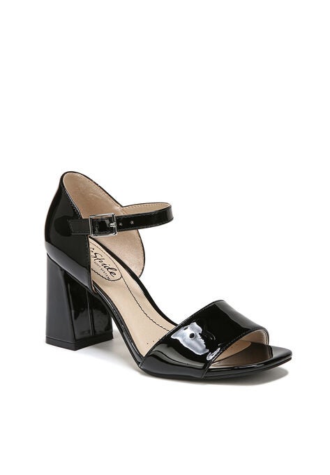 Bombshell Sandal, BLACK PATENT FABRIC, hi-res image number null