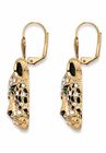 Gold Tone Leopard Face Drop Earrings, , on-hover image number null