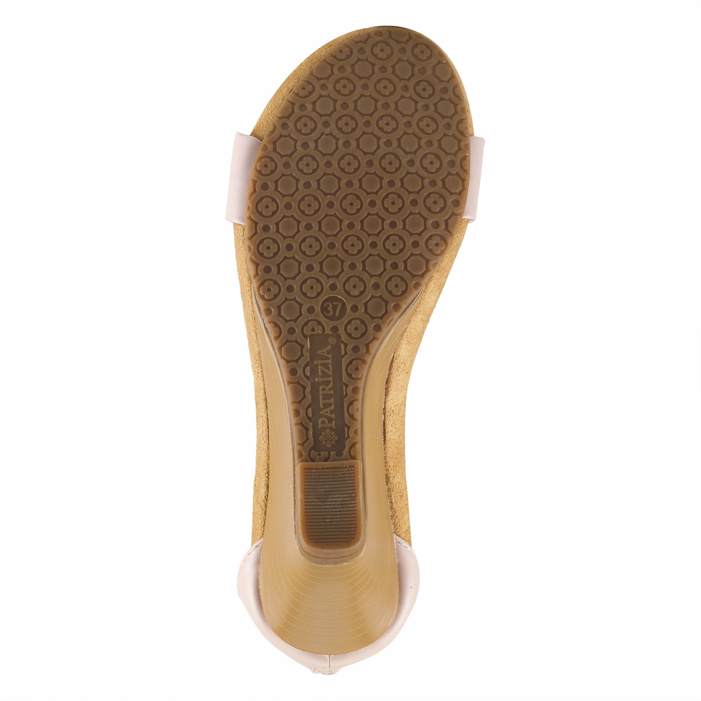 Harlequin Closed Back T-Strap Wedge Sandal, PEACH, alternate image number 5
