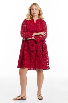 Eyelet Midi Shirtdress
