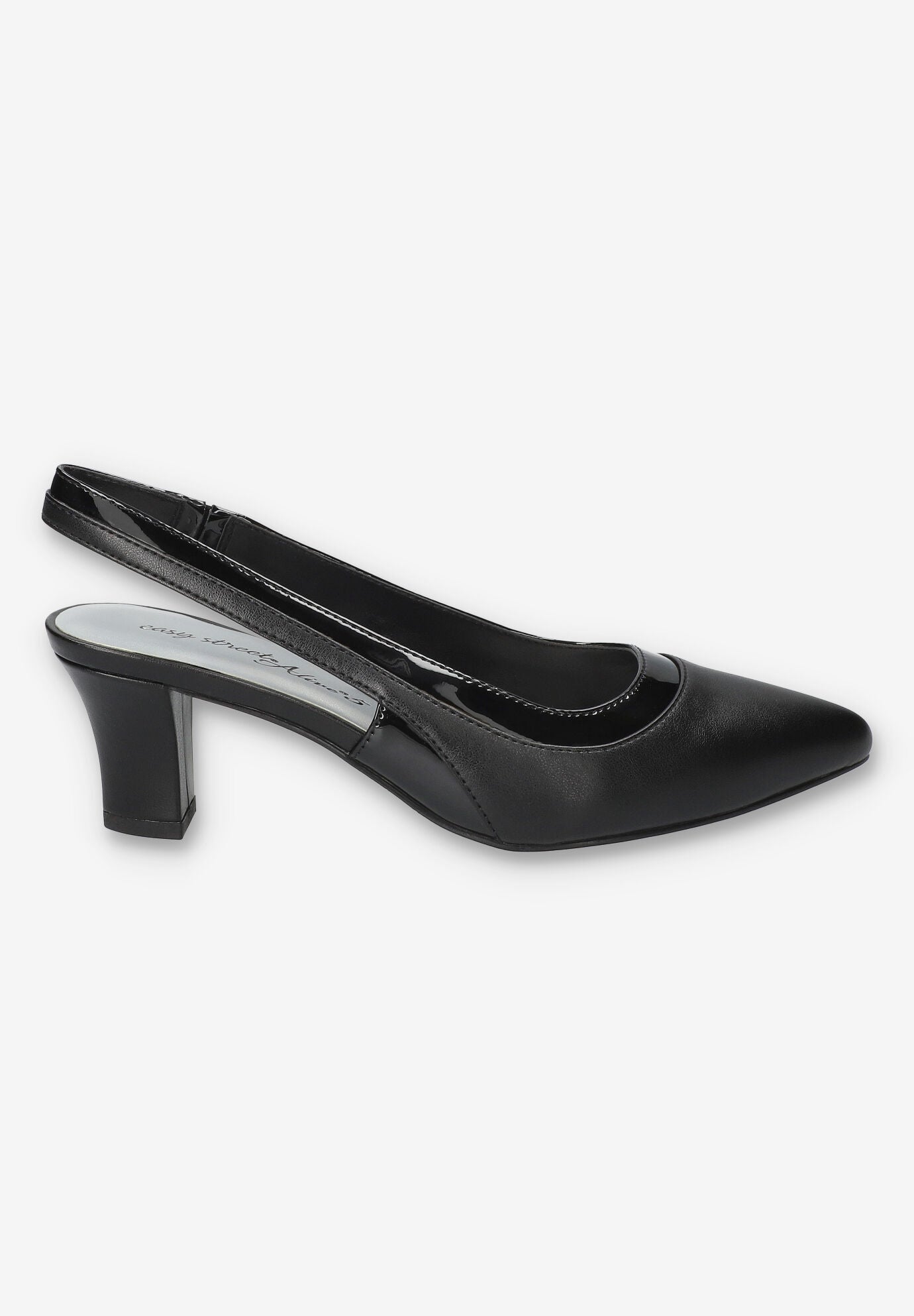 Dessa Slingback Pump, BLACK PATENT, alternate image number 2