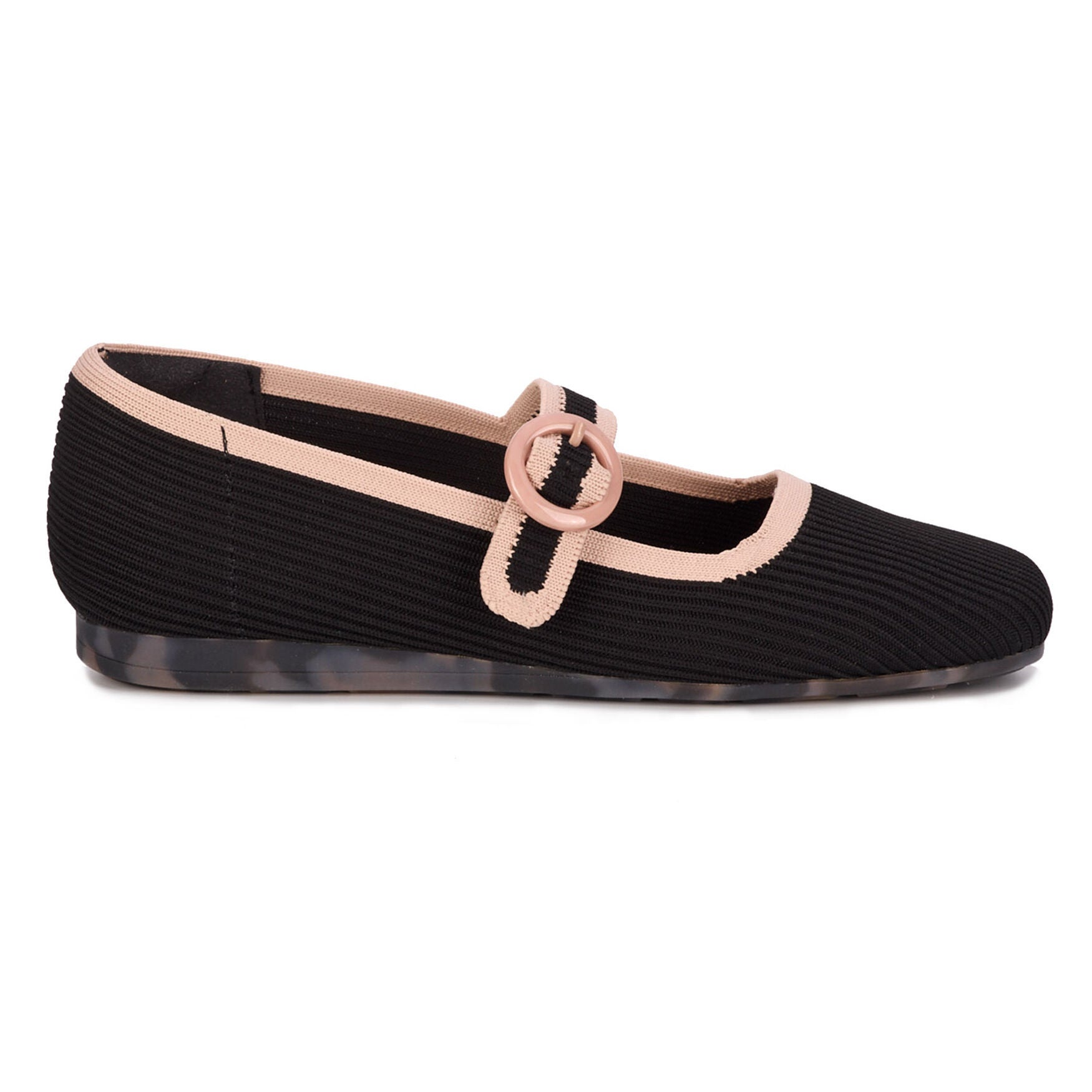 Naomi Mary Jane Flat, BLACK TAUPE KNIT, alternate image number 2