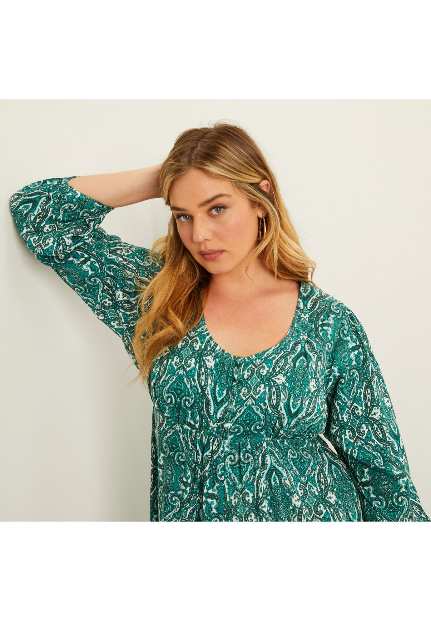 Puff-Sleeve Shirtdress, , alternate image number 3