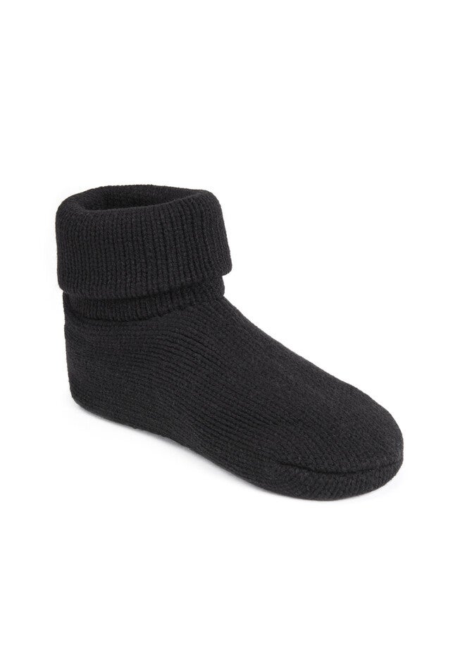 Cuff Slipper Sock by Muk Luks®, BLACK, hi-res image number null