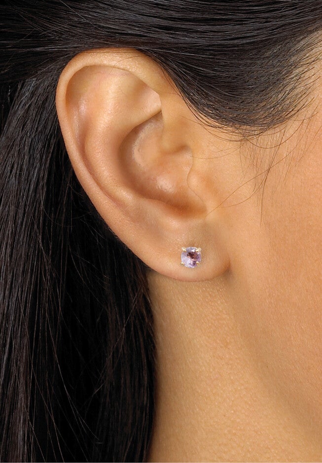 4.92 Tcw 5-Pair Set Of Genuine Gemstone Earrings 18K Gold-Plated Sterling Silver, , alternate image number 5