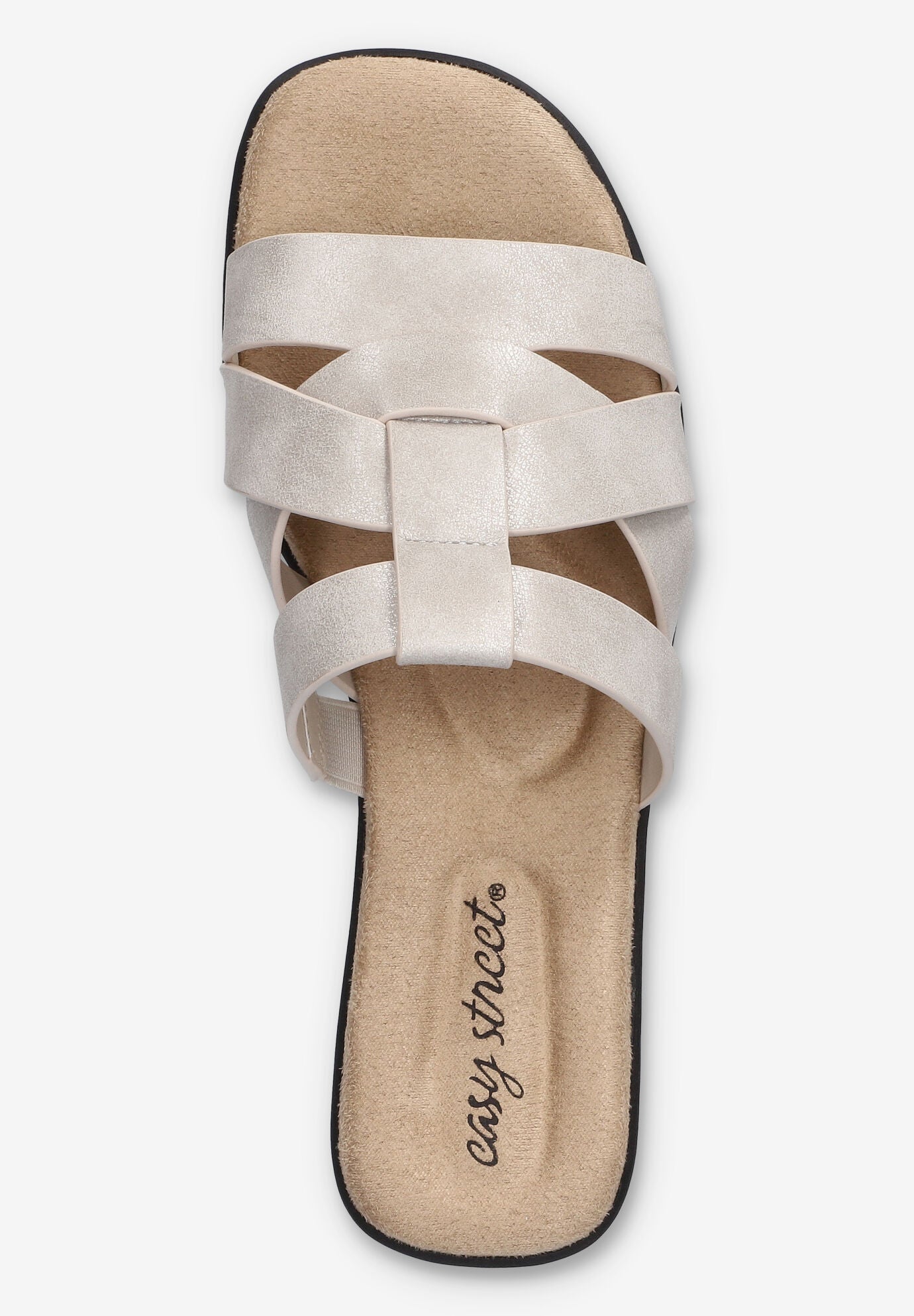 Lakeport Comfort Slide Sandal, SILVER, alternate image number 6