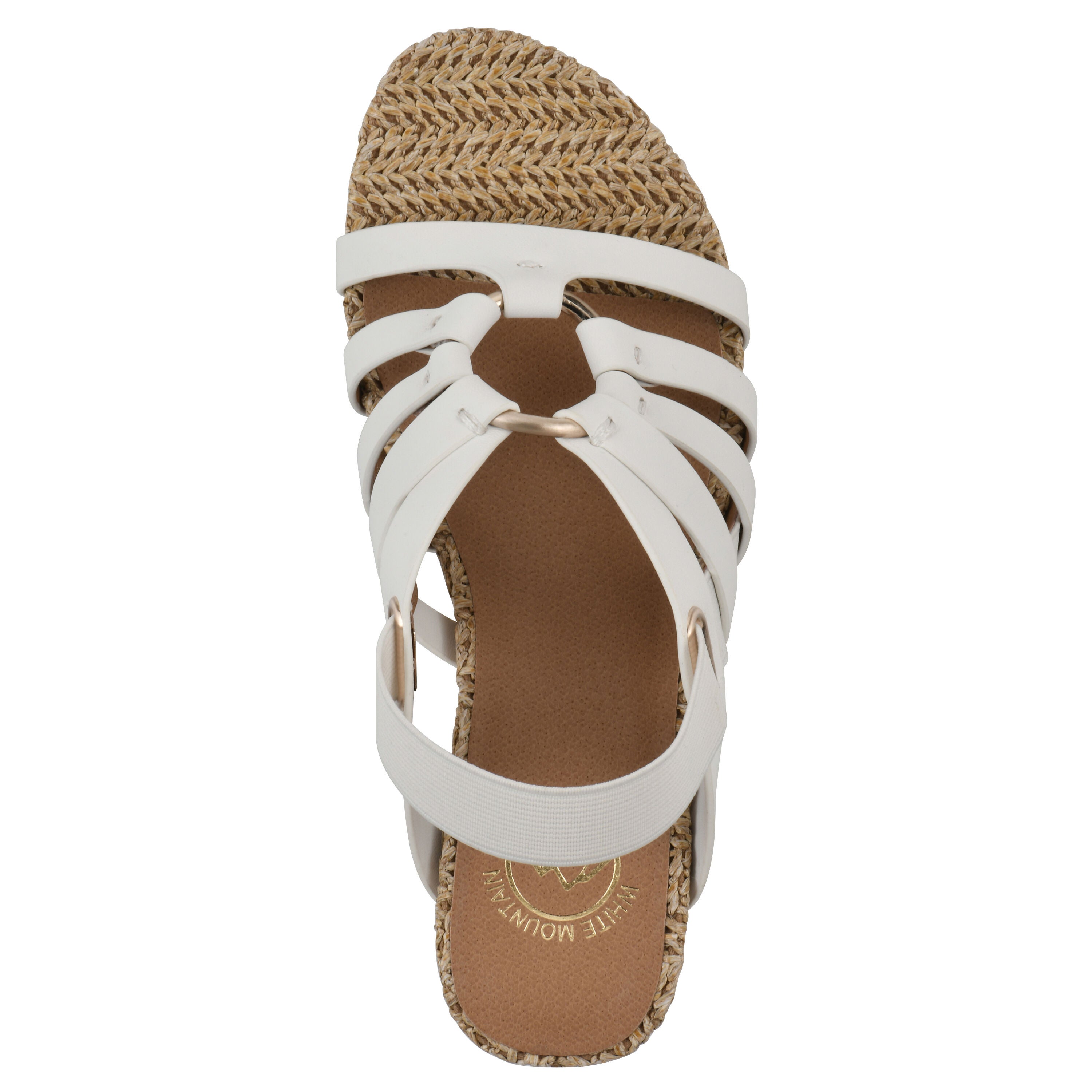 Ataps Wedge Sandal, WHITE SMOOTH, alternate image number 4