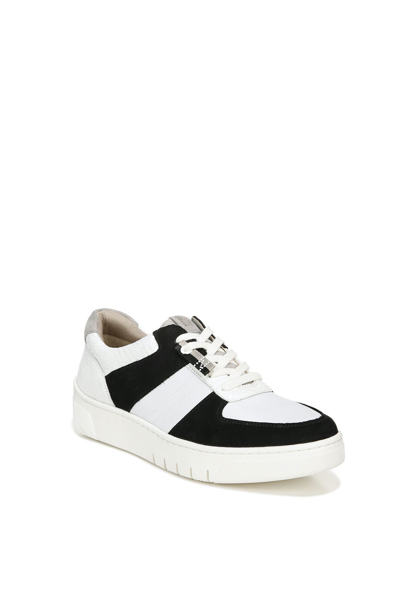 Woman online within sneakers