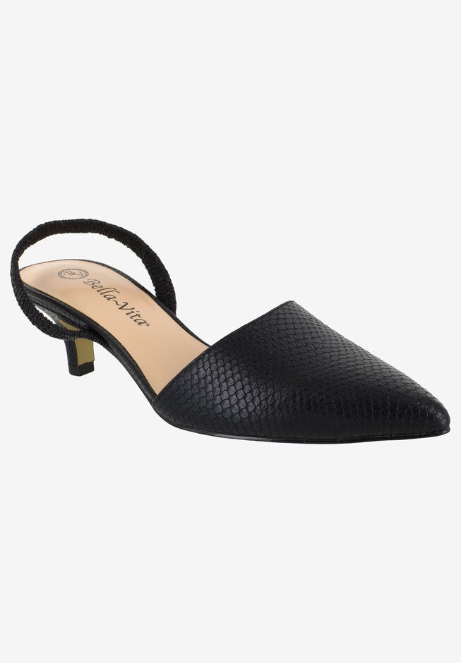 Sarah II Slingback   , BLACK SNAKE, hi-res image number 0