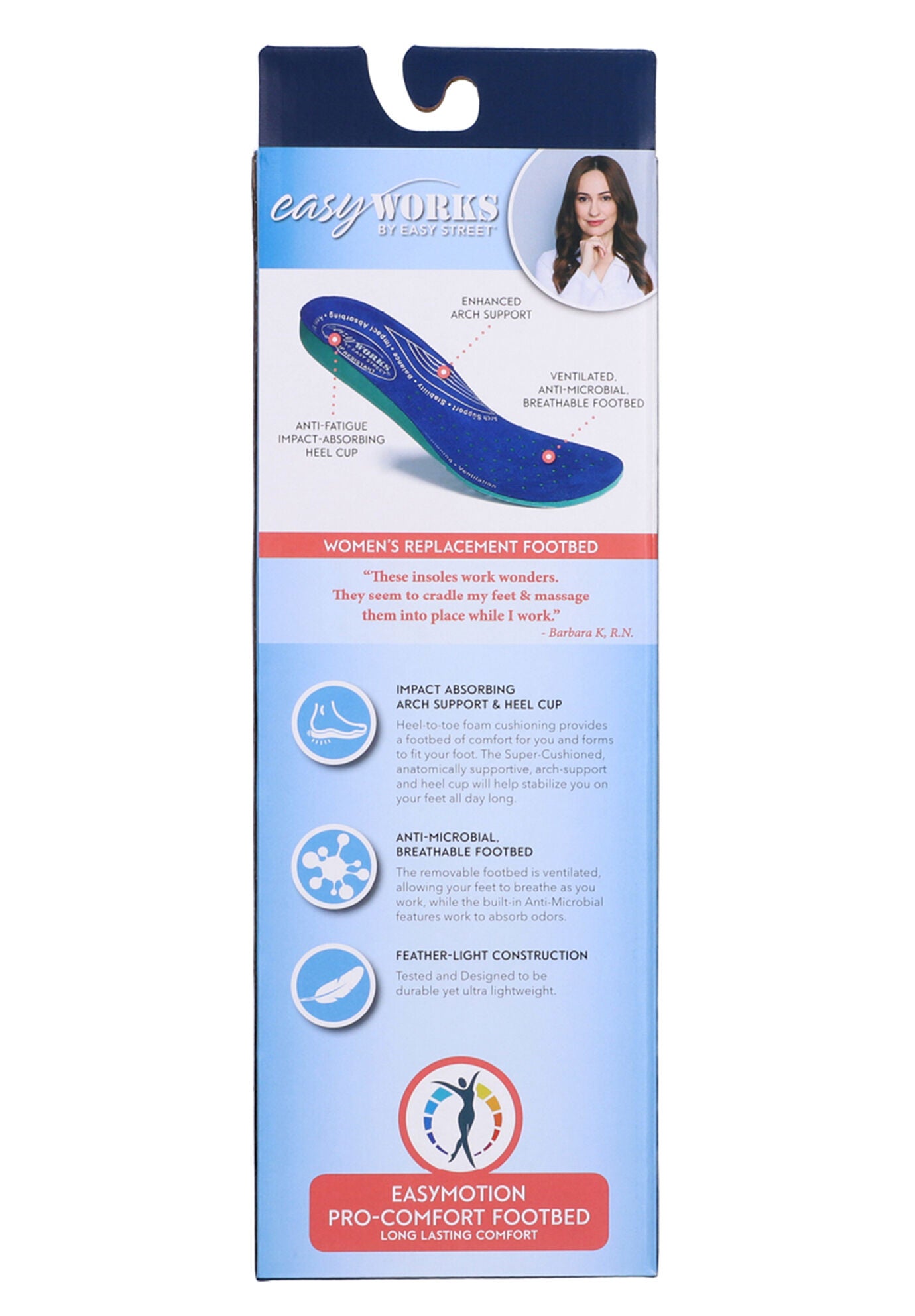 Replacement Insoles by Easy Street High Density White Woman Within