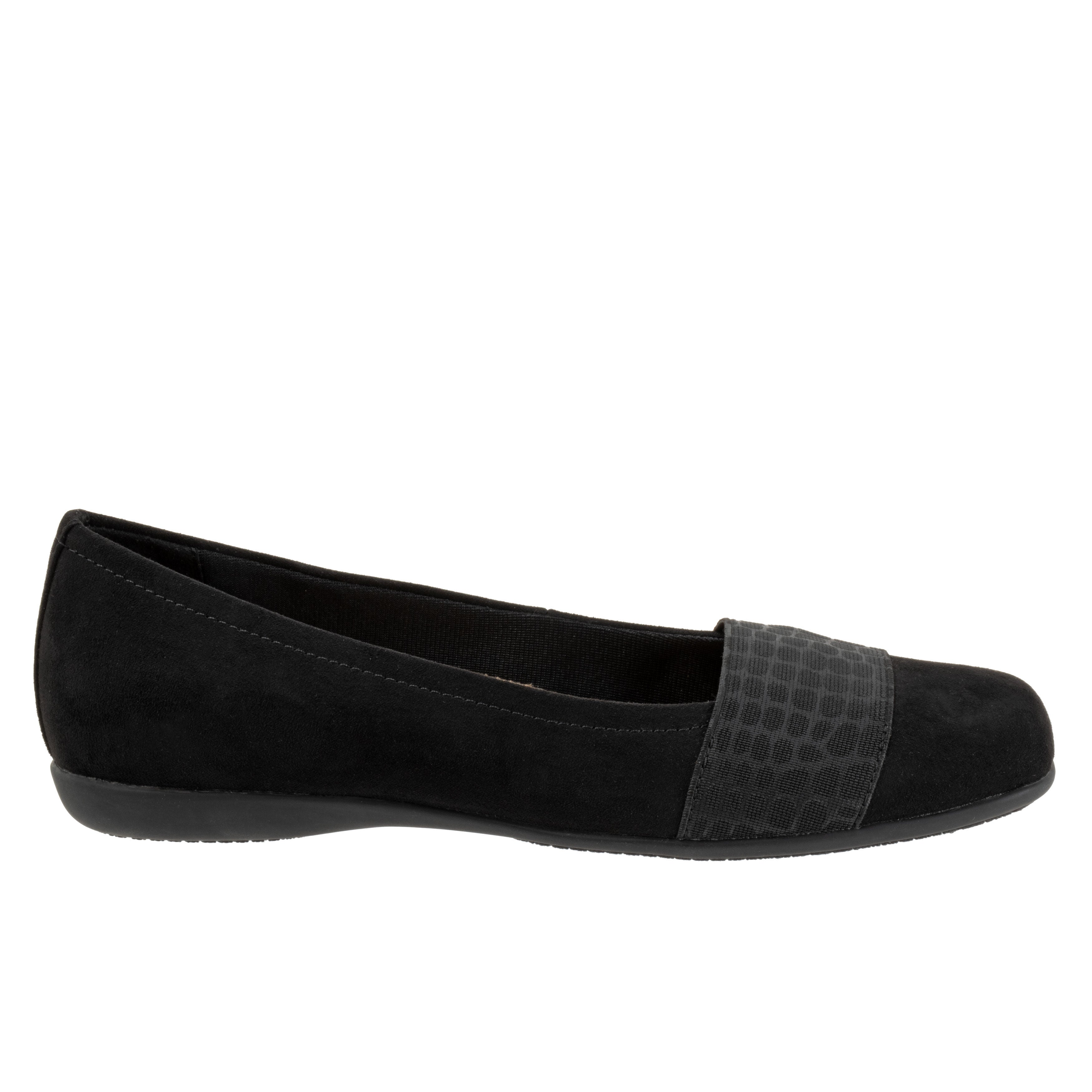 Samantha Flat, BLACK SUEDE CROCO, alternate image number 4
