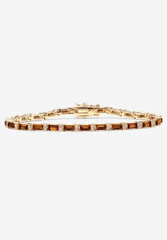 Birthstone Gold-Plated Tennis Bracelet