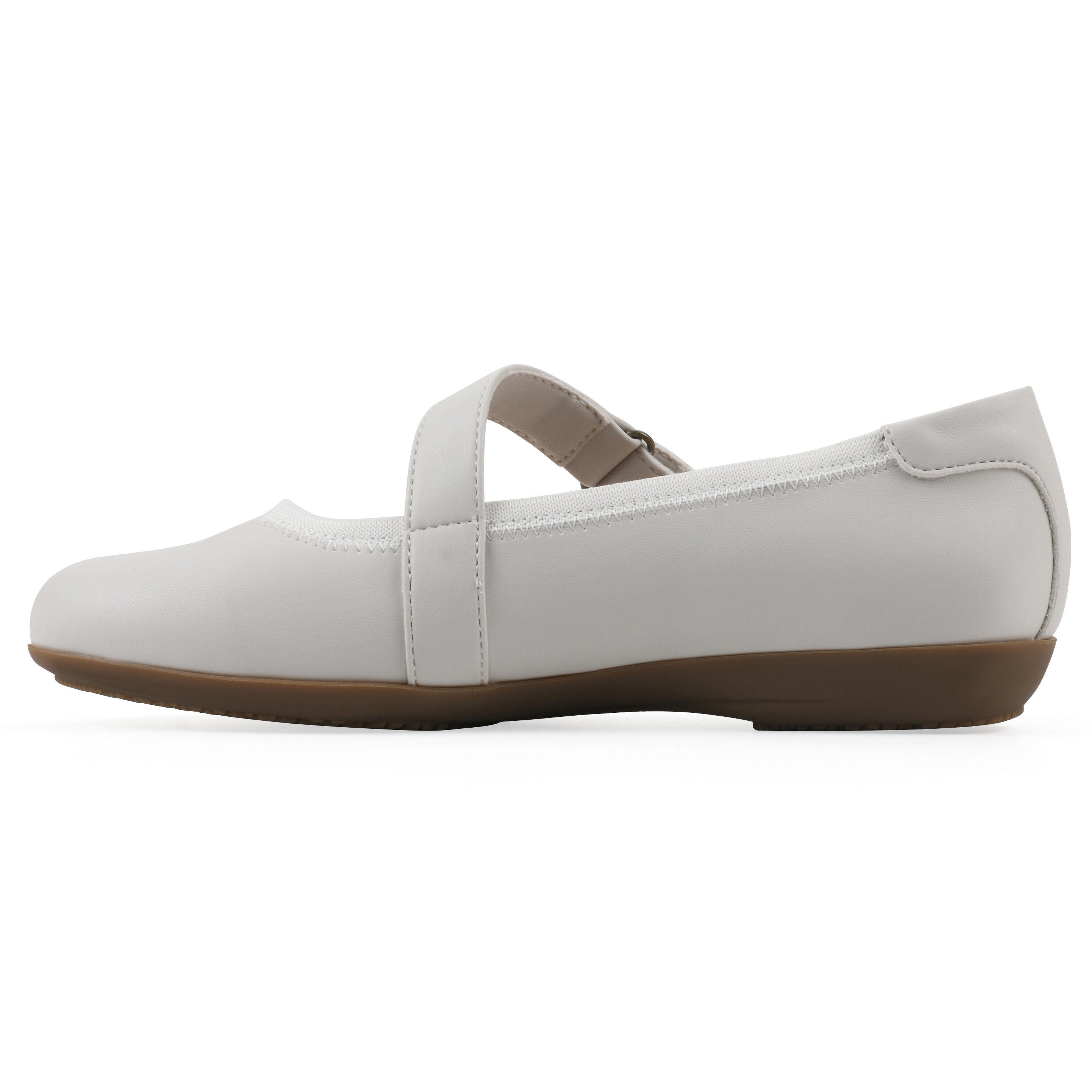 Carwen Mary Jane Flat, OFF WHITE SMOOTH, alternate image number 3