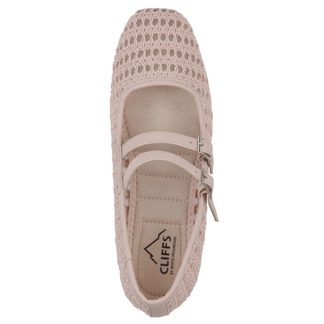 Besnik Mary Jane Flat, LIGHT PINK FABRIC, alternate image number 4