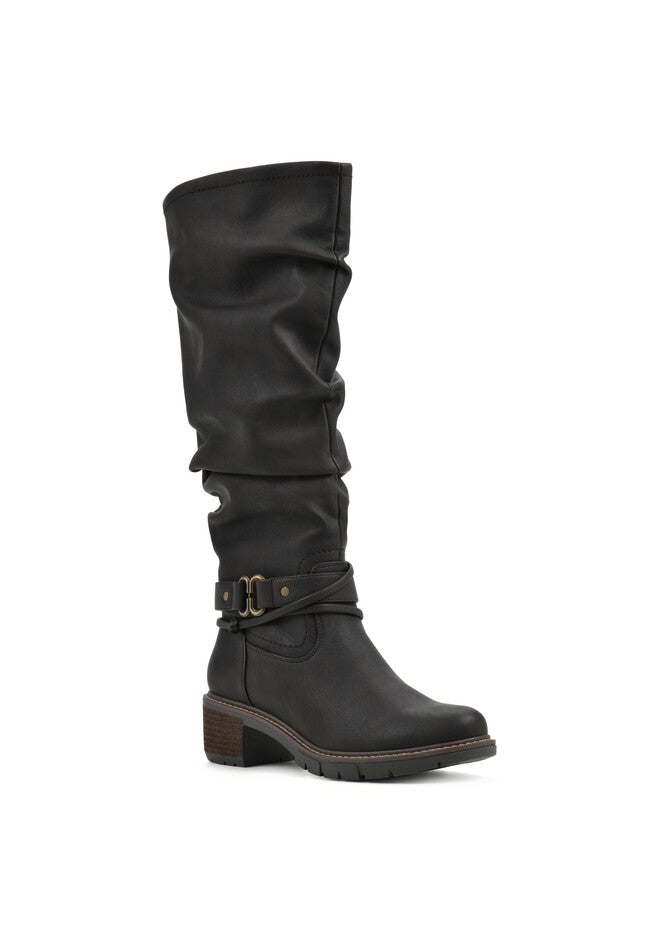 Crammers Wide Calf Boot, DARK BROWN SMOOTH, hi-res image number null