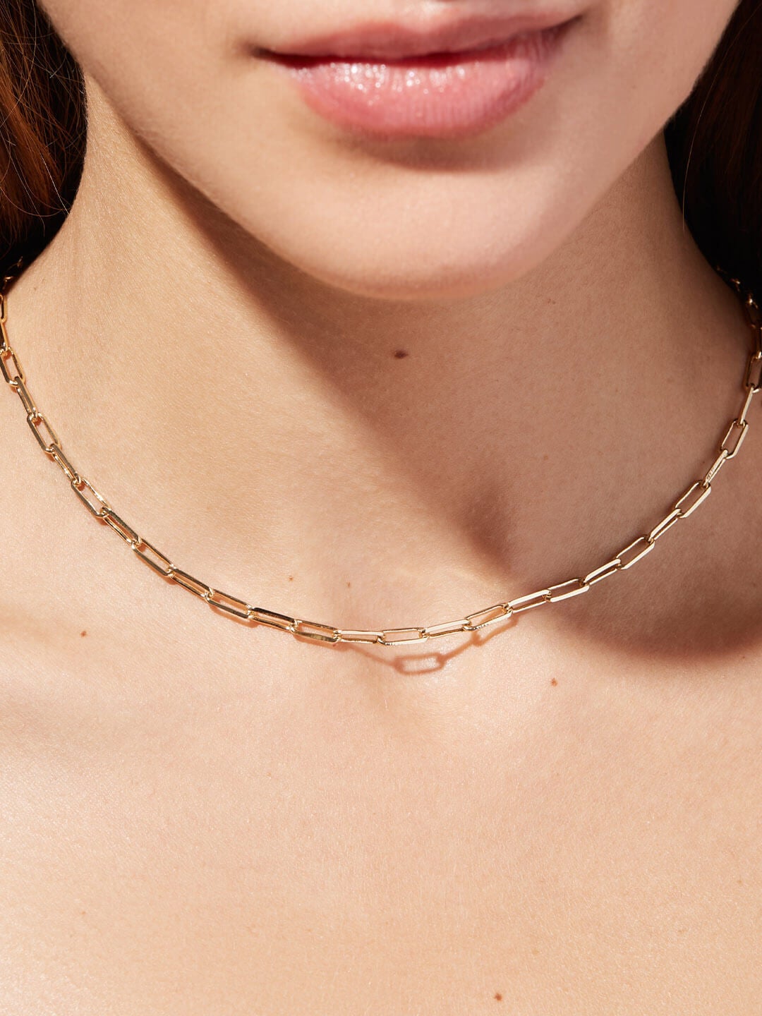 Laura Bold Link Chain Necklace, GOLD, alternate image number 1