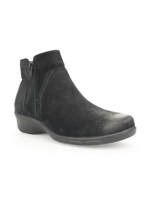 Propet Waverly Suede Ankle Bootie, BLACK SUEDE, hi-res image number null