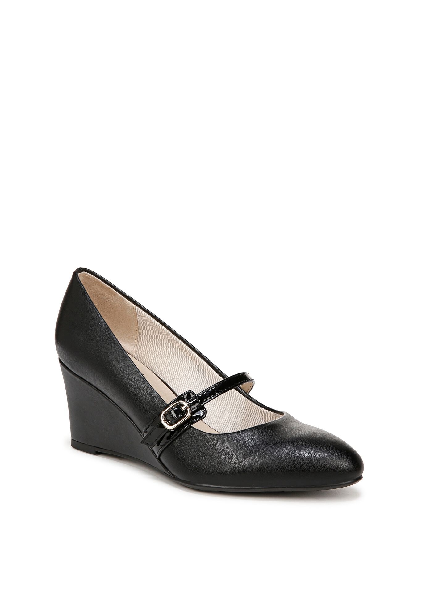Gio 2 Wedge Mary Jane, BLACK FAUX LEATHER, hi-res image number 0