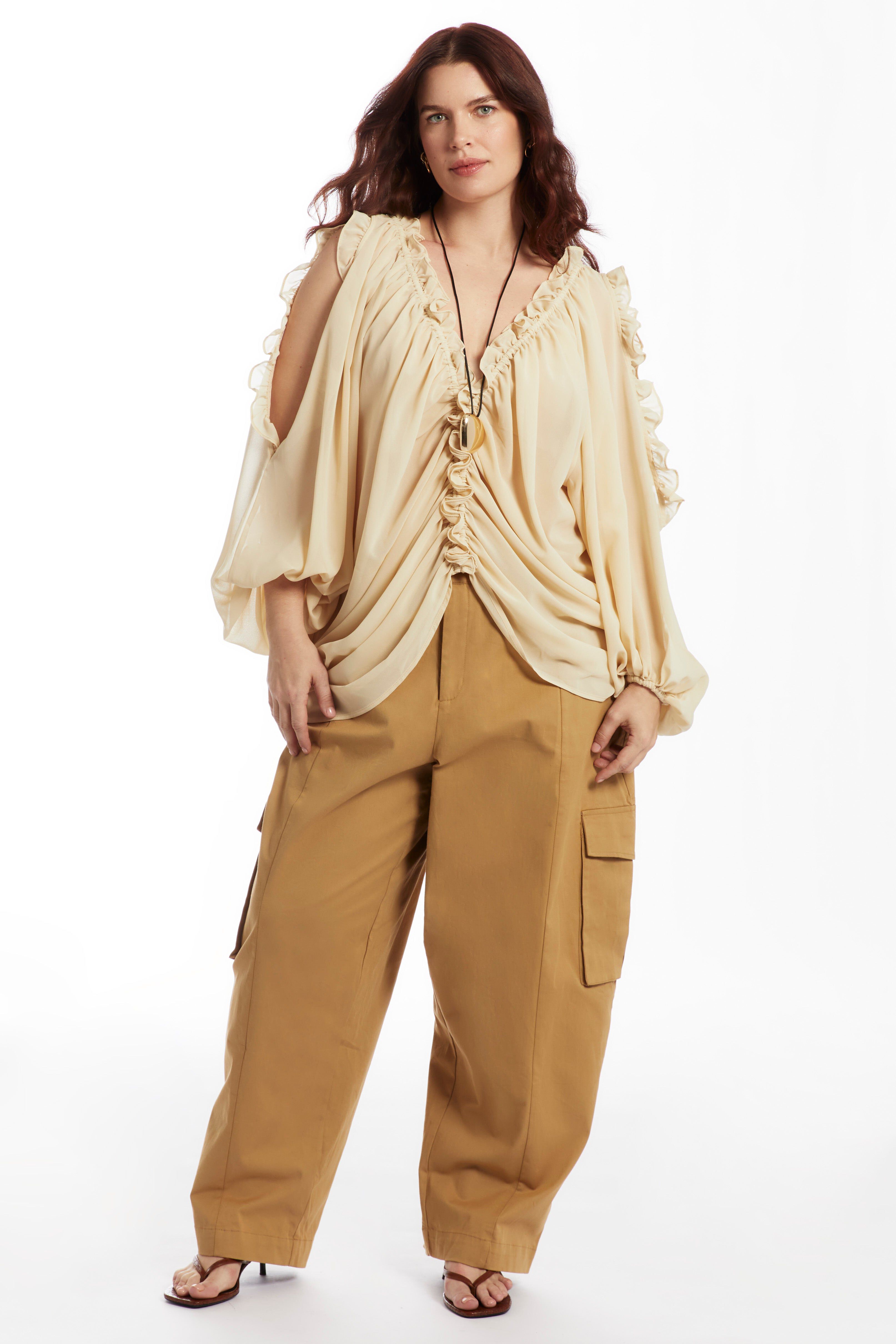 Draped Off-The-Shoulder Blouse