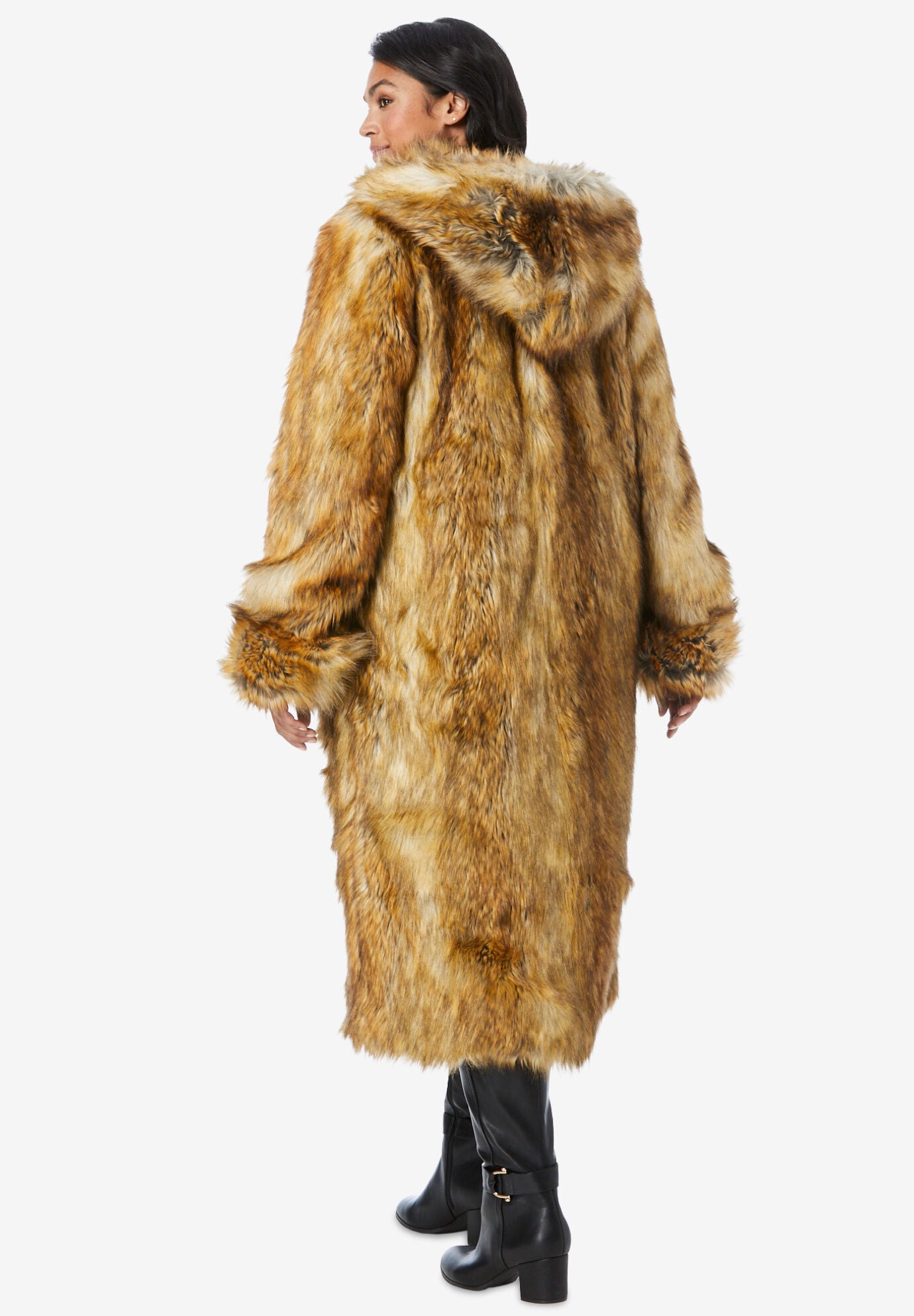 Woman within faux sales fur coat