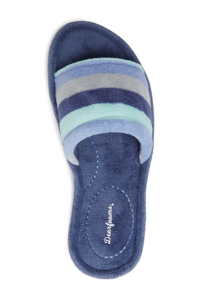 Alice Colorblocked Microfiber Terry Slide by Dearfoams, , alternate image number 4