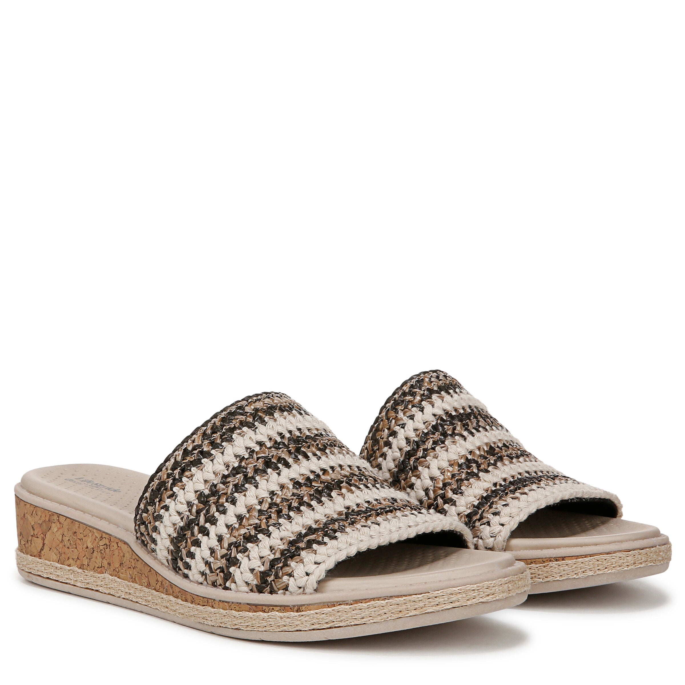 Breezy Sandal, BLACK RAFFIA, alternate image number 2