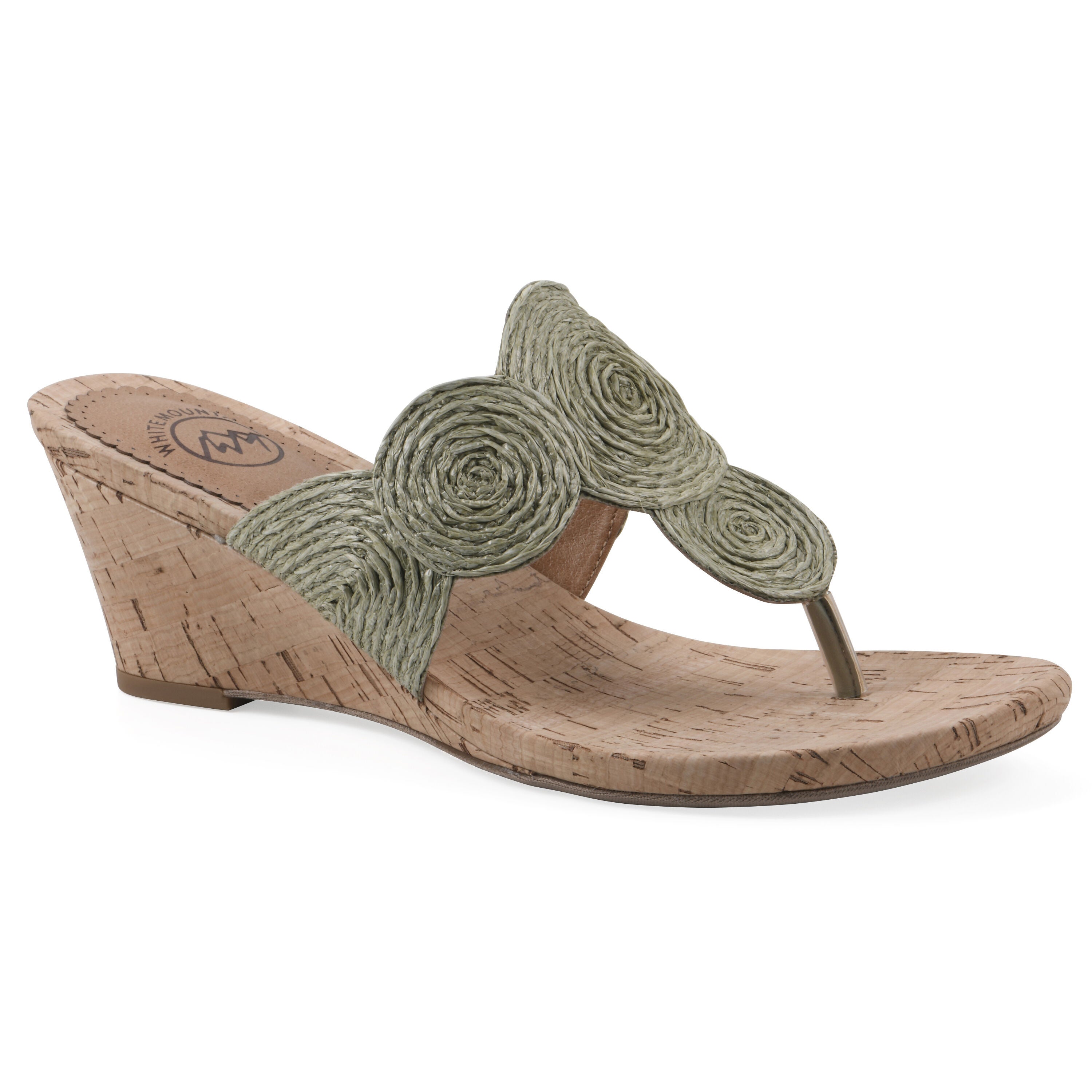 Affogato Wedge Sandal, ALOE GREEN SMOOTH, hi-res image number 0