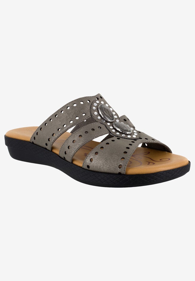 Vara Sandal by Easy Street®, PEWTER, hi-res image number null