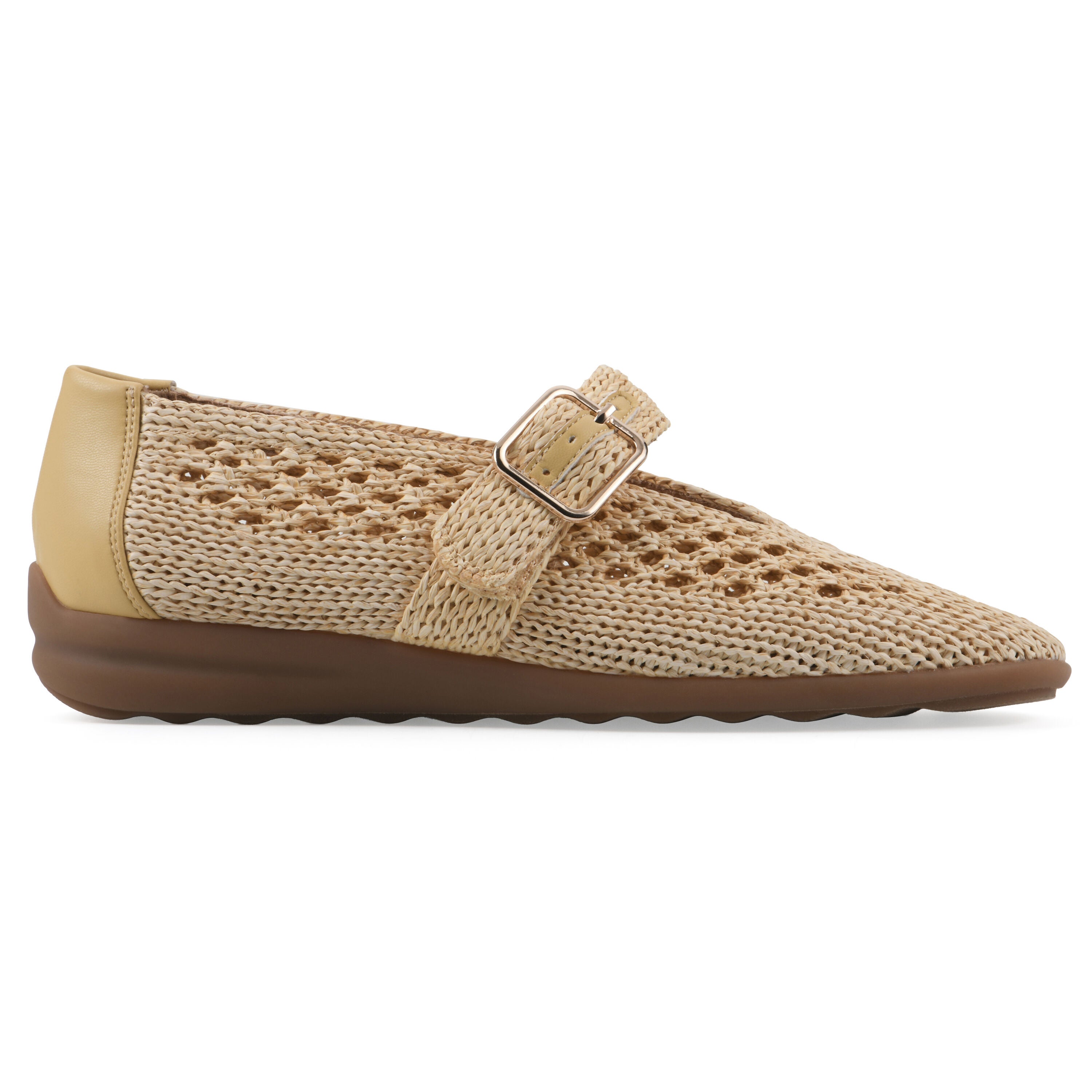 Cordette Mary Jane Flat, YELLOW FABRIC, alternate image number 2