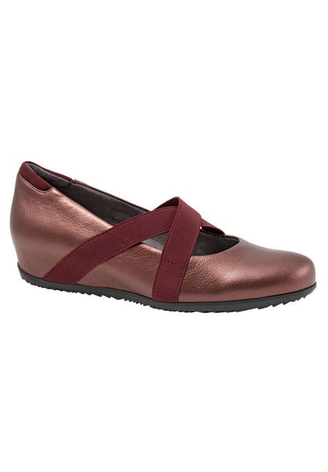 Waverly Slip-Ons by SoftWalk®, BURGUNDY METALLIC, hi-res image number null