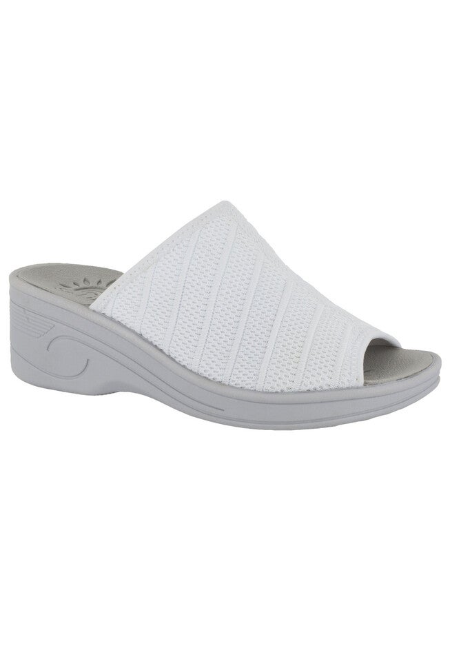 Airy Sandals by Easy Street®, WHITE STRETCH, hi-res image number 0