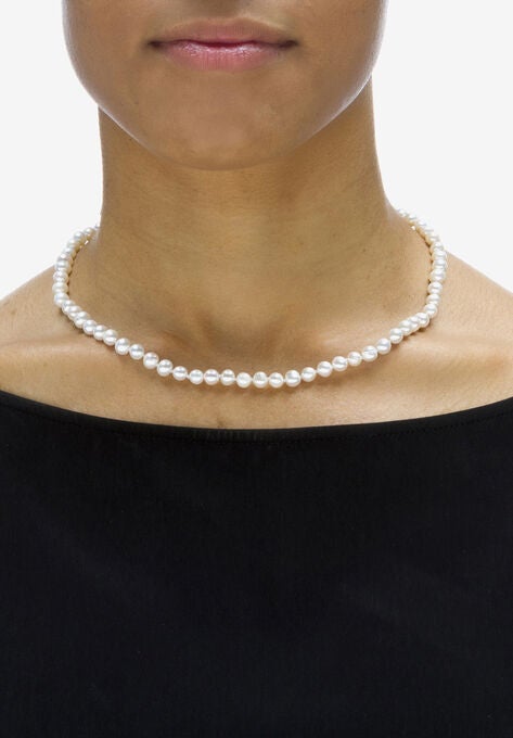Gold Over Silver Necklace, Bracelet And Earring Set Freshwater Pearl, , alternate image number null