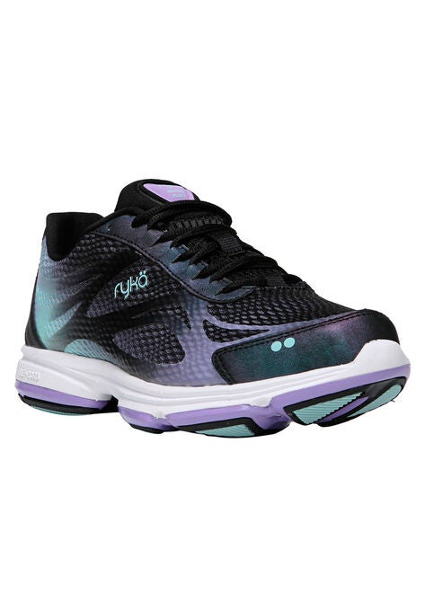 Devotion Plus 2 Sneaker by Ryka®, BLACK PURPLE BLUE, hi-res image number null