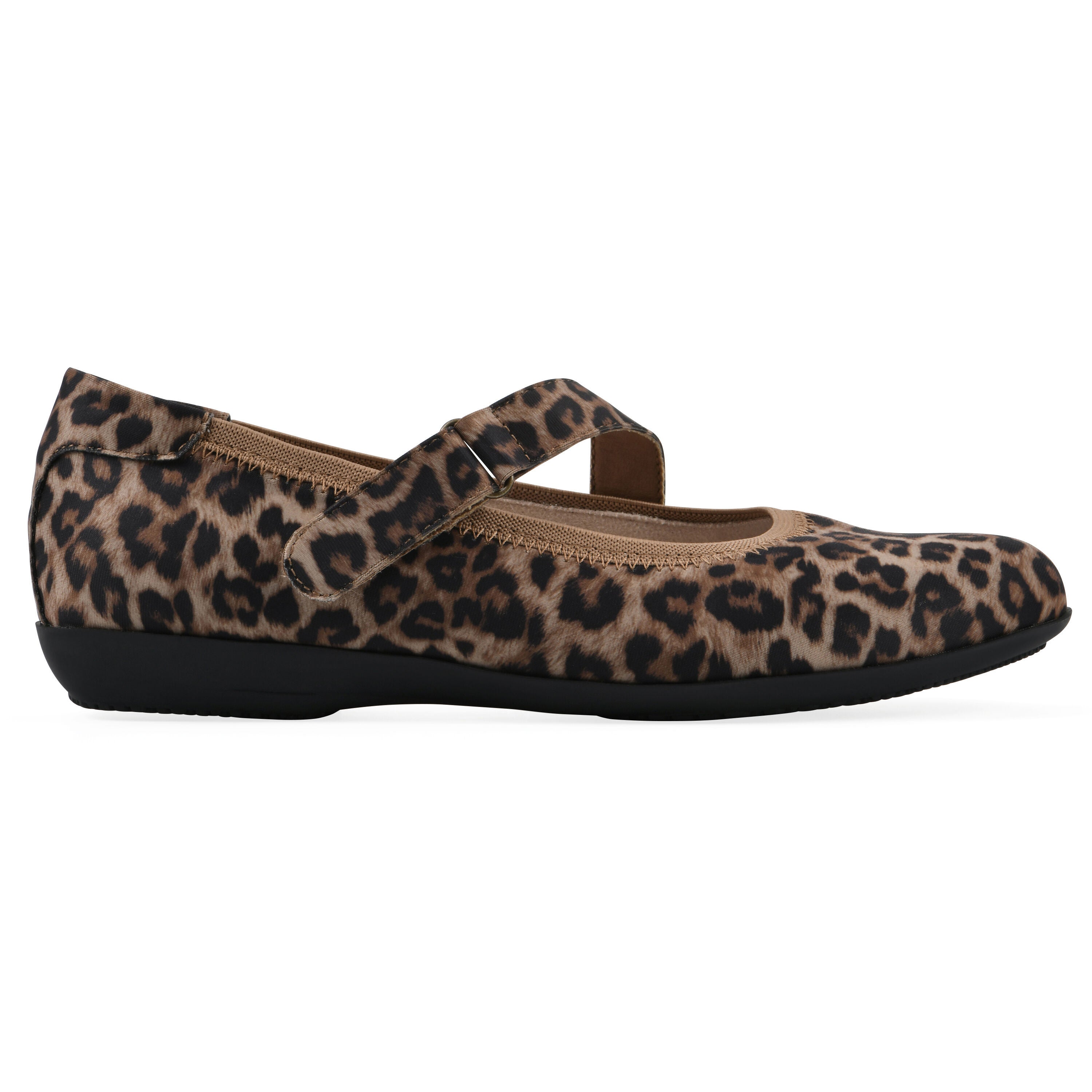 Carwen Ballet Flat, TAN LEOPARD NYLON, alternate image number 2