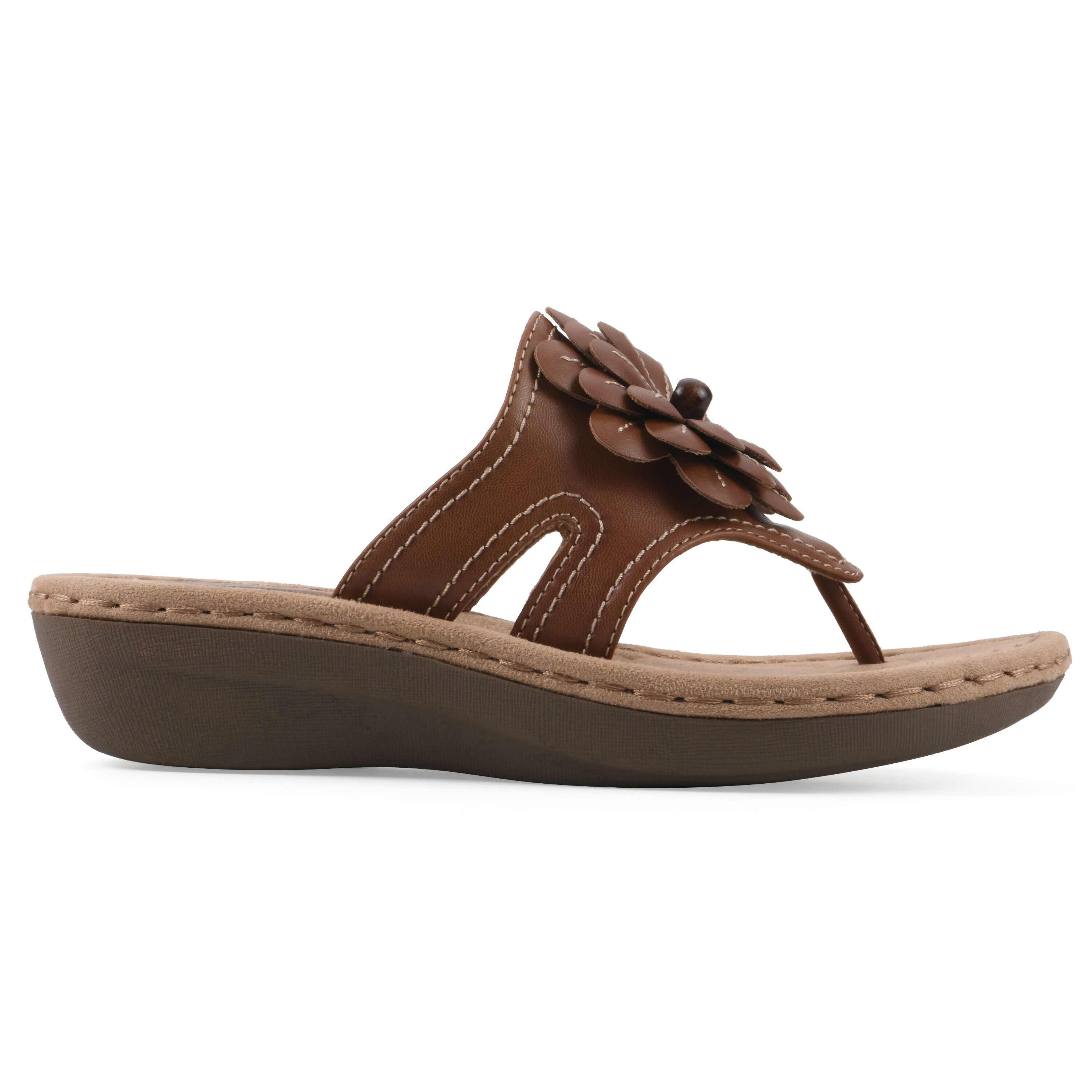 Cashlyn Floral Mini Wedge Sandal, TAN SMOOTH, alternate image number 2