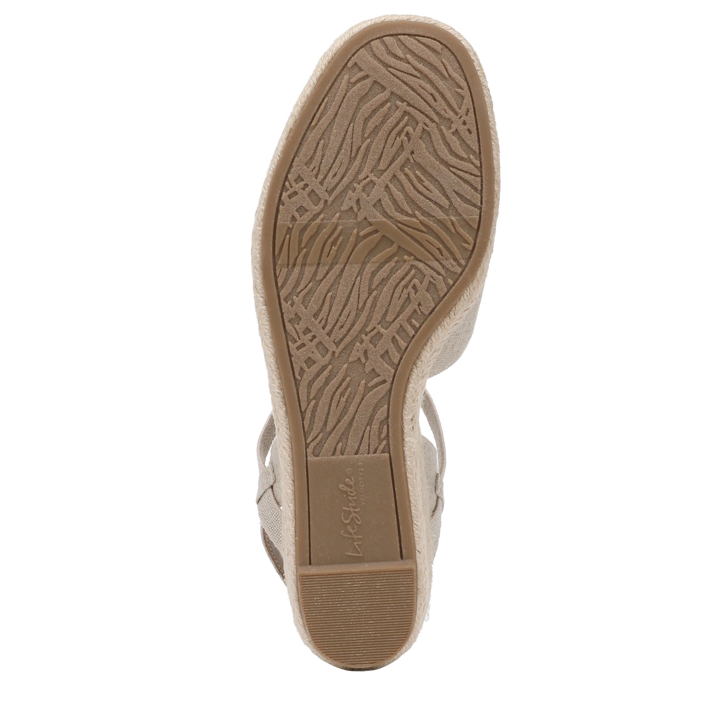 Pilar Wedge Sandal, PLATINO GOLD, alternate image number 7
