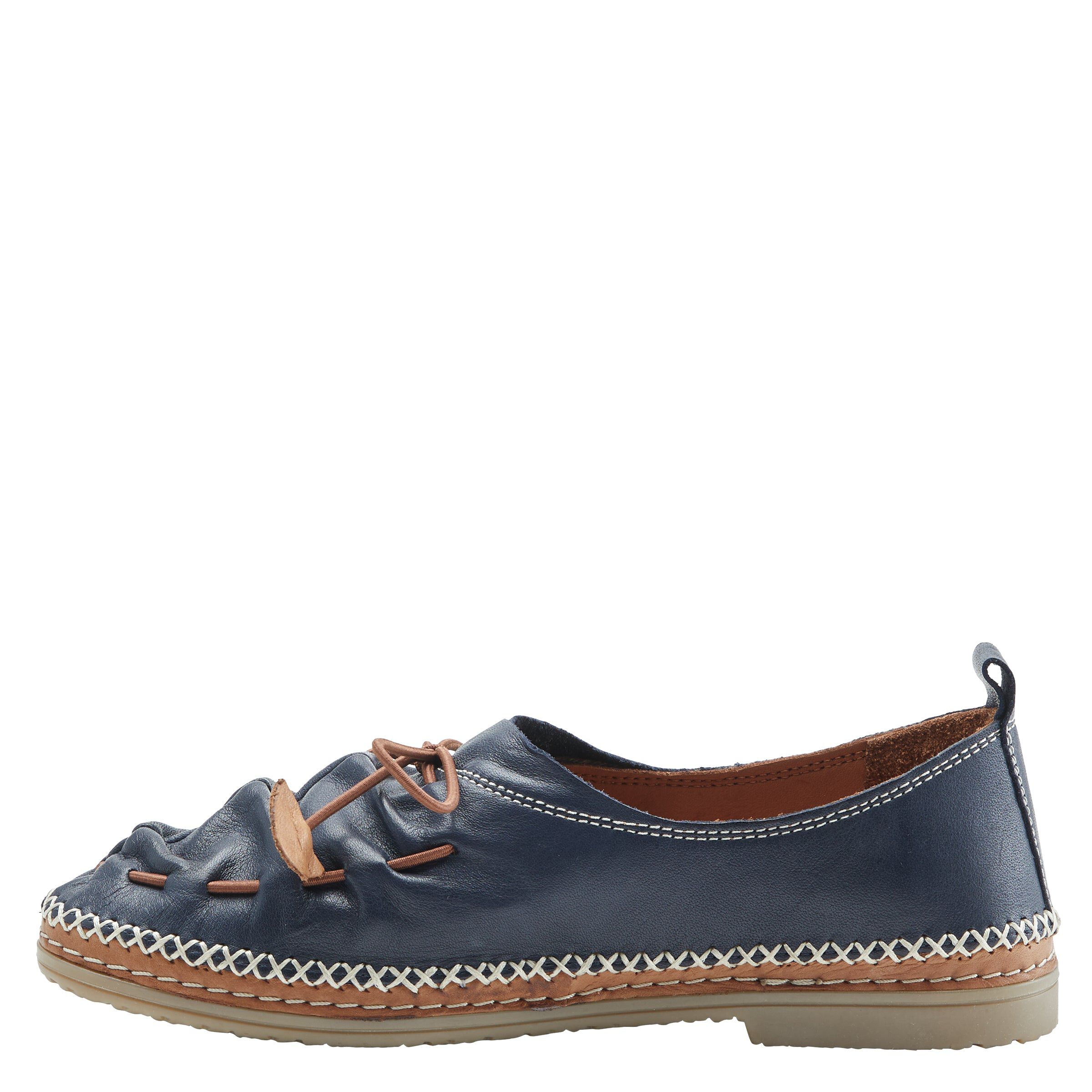 Berna Flat Shoes, NAVY, alternate image number 2