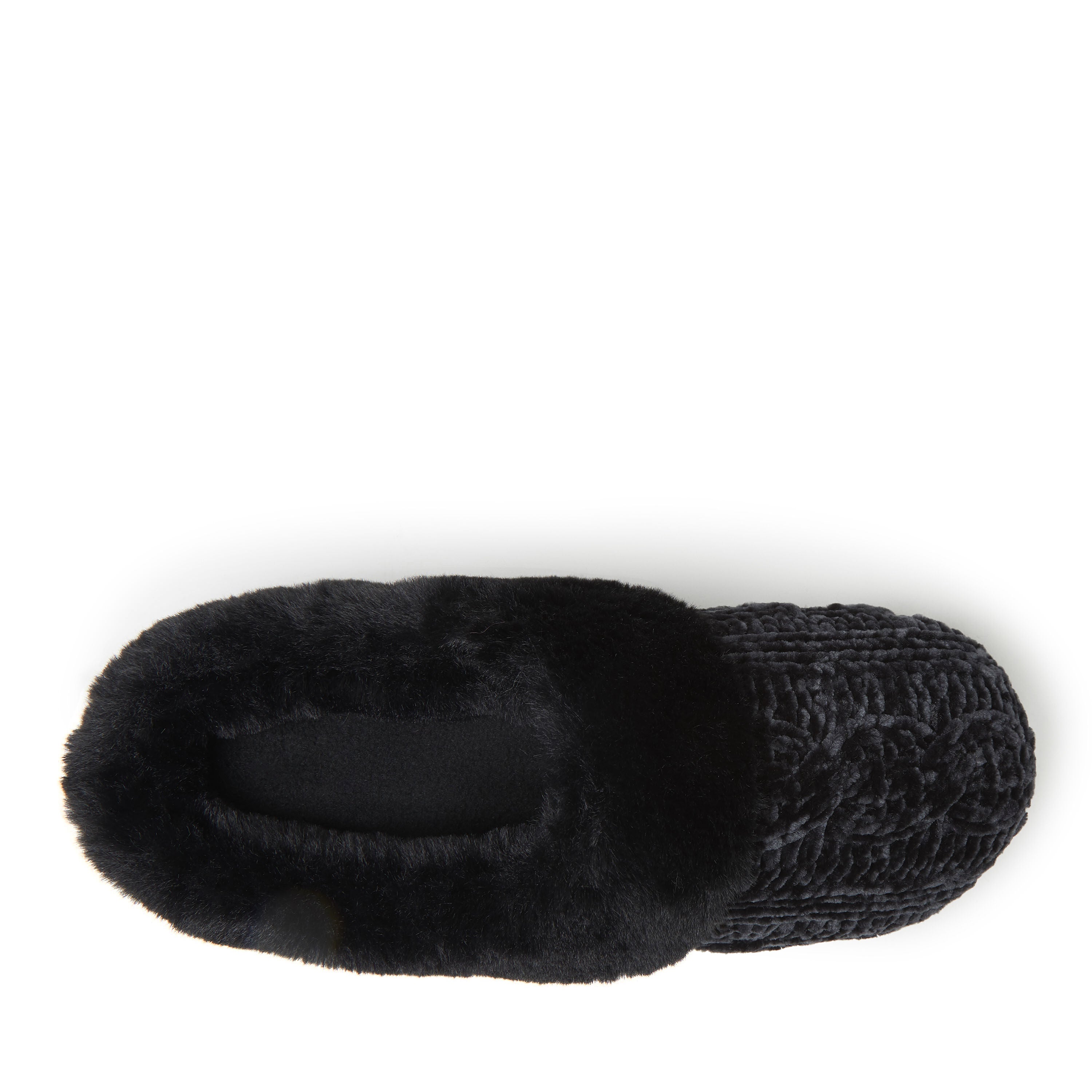 Claire Cable Knit Chenille Clog, BLACK, alternate image number 3