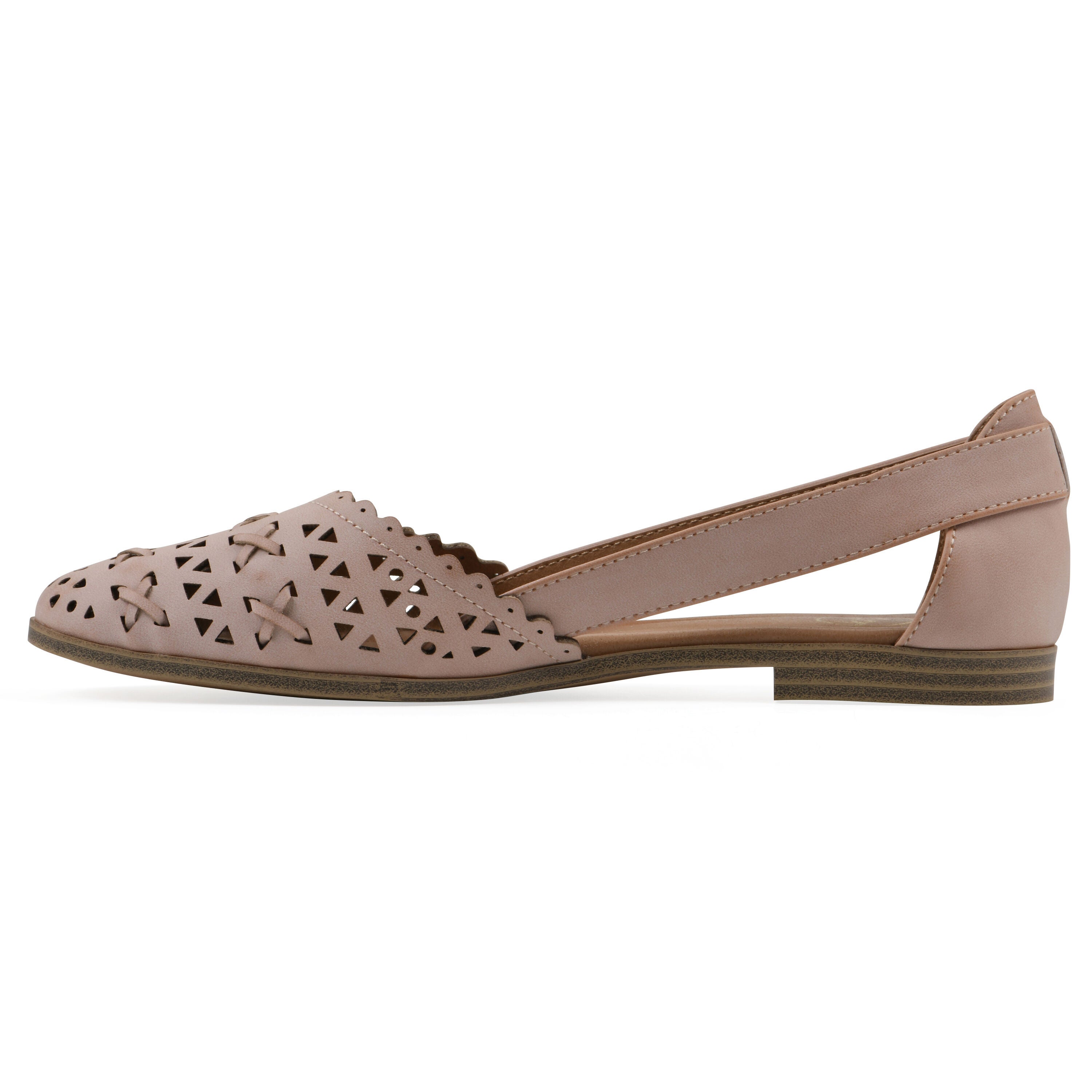 Nobler Pointed Toe Flat, BLUSH SMOOTH, alternate image number 3