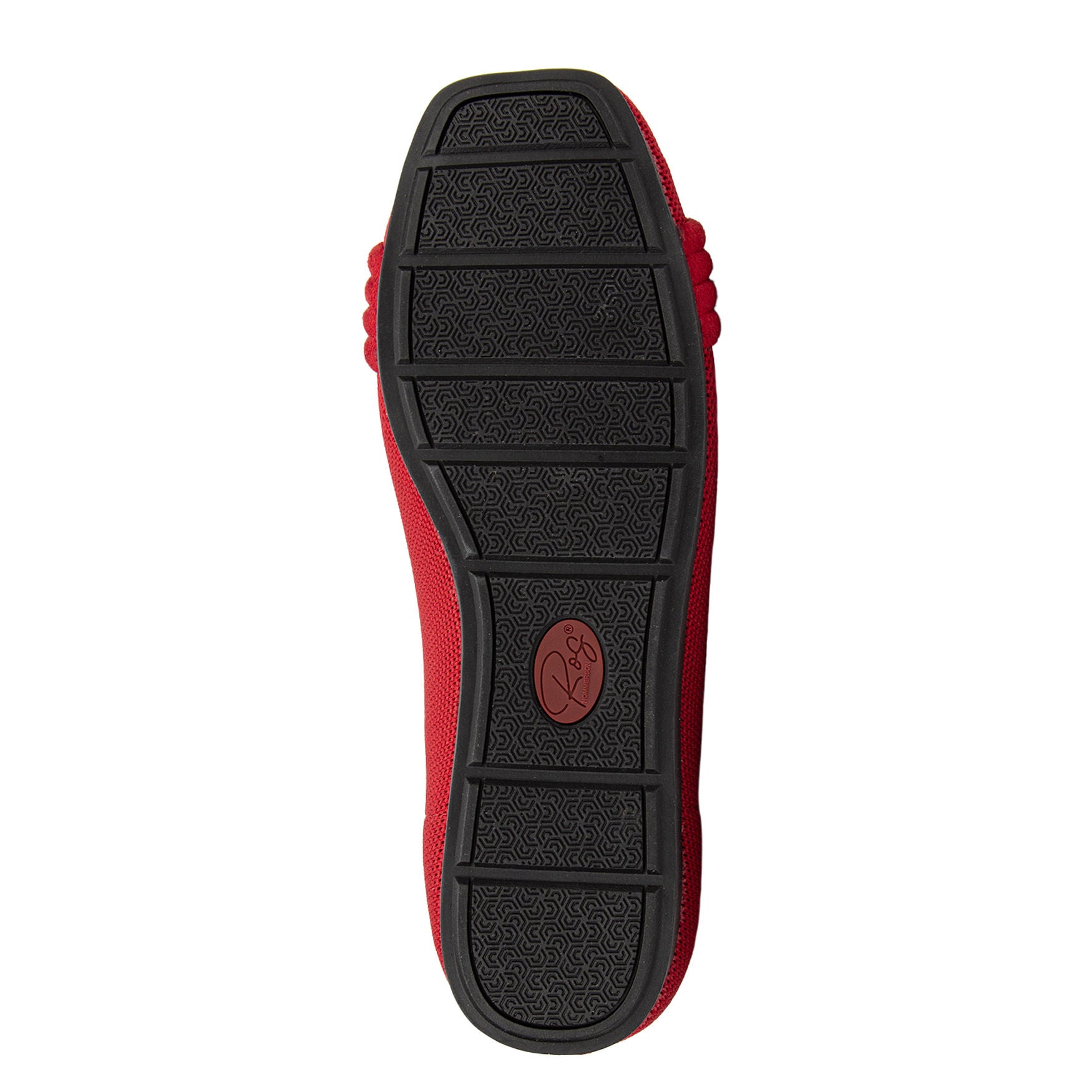 Nissa Square Toe Stretch Knit Flat, RED KNIT, alternate image number 6