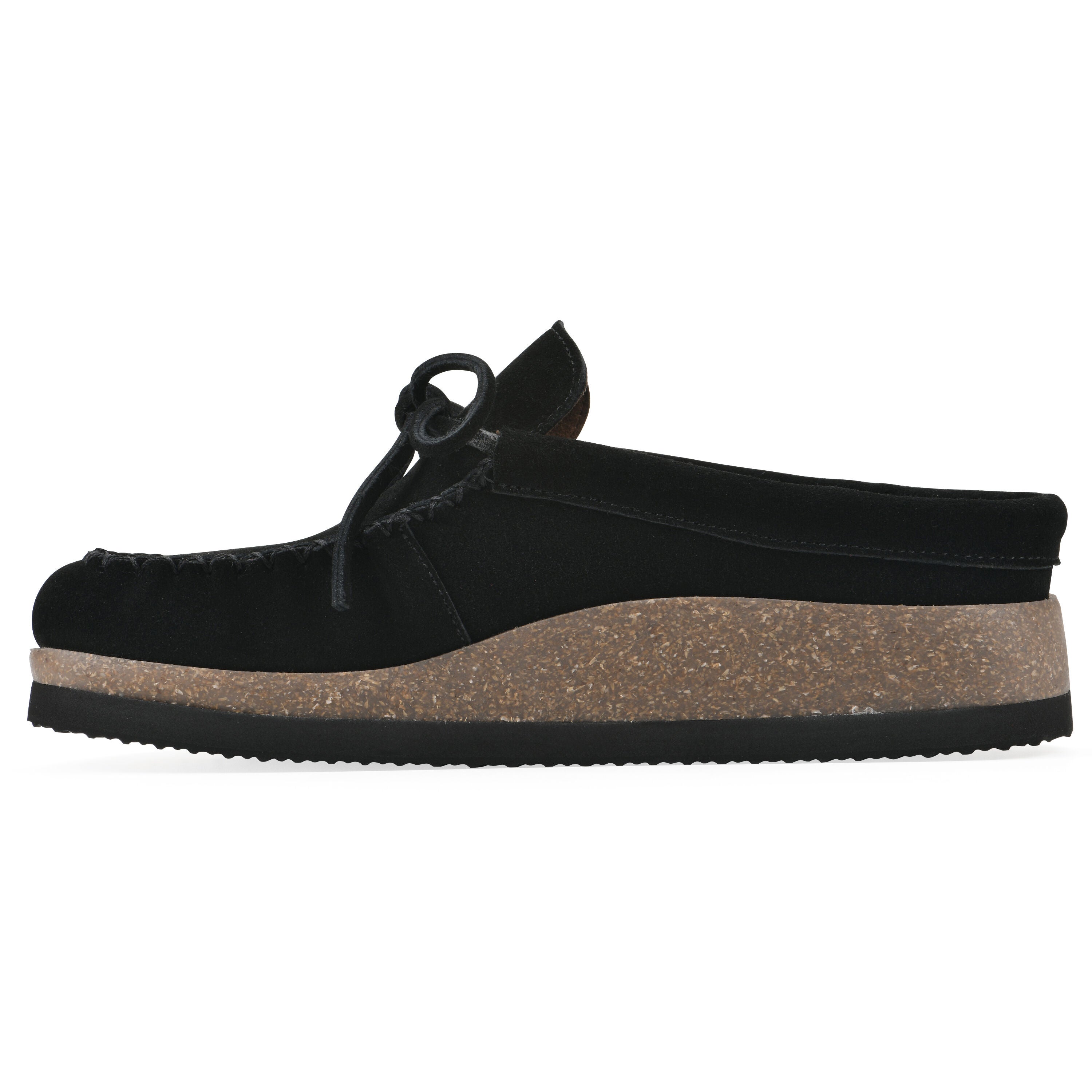 Bayhead Footbeds Clog, BLACK SUEDE, alternate image number 3
