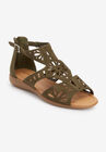 The Milana Sandal By Comfortview, DARK OLIVE, hi-res image number null