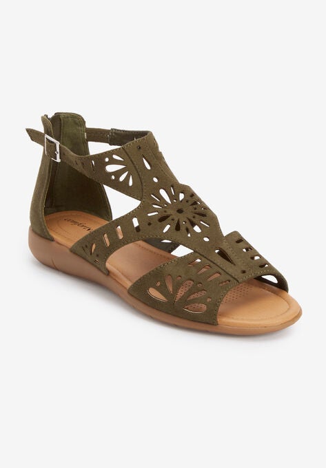 The Milana Sandal By Comfortview, DARK OLIVE, hi-res image number null