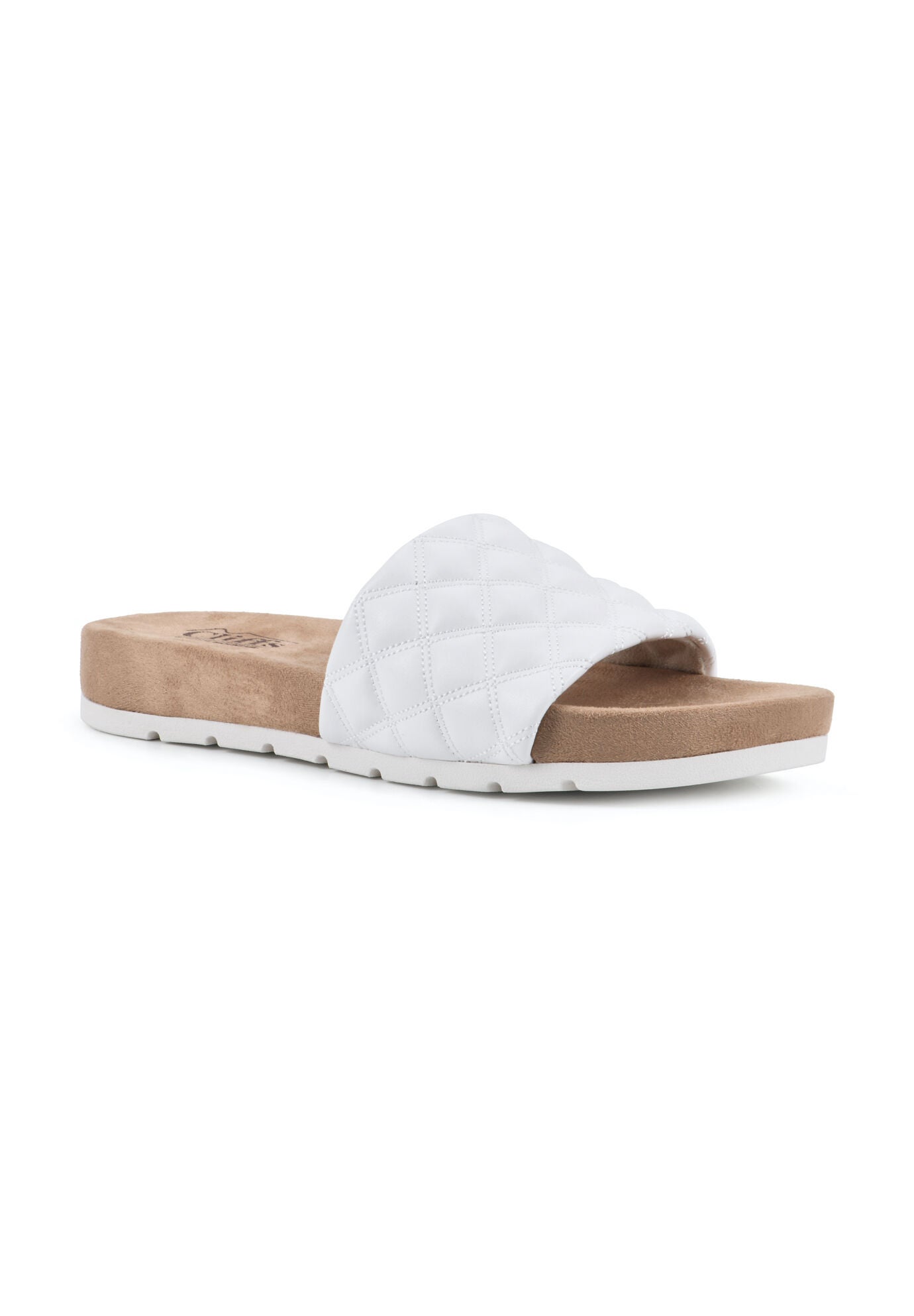 Cliffs Tiptop Slide Sandal, WHITE SMOOTH, hi-res image number 0