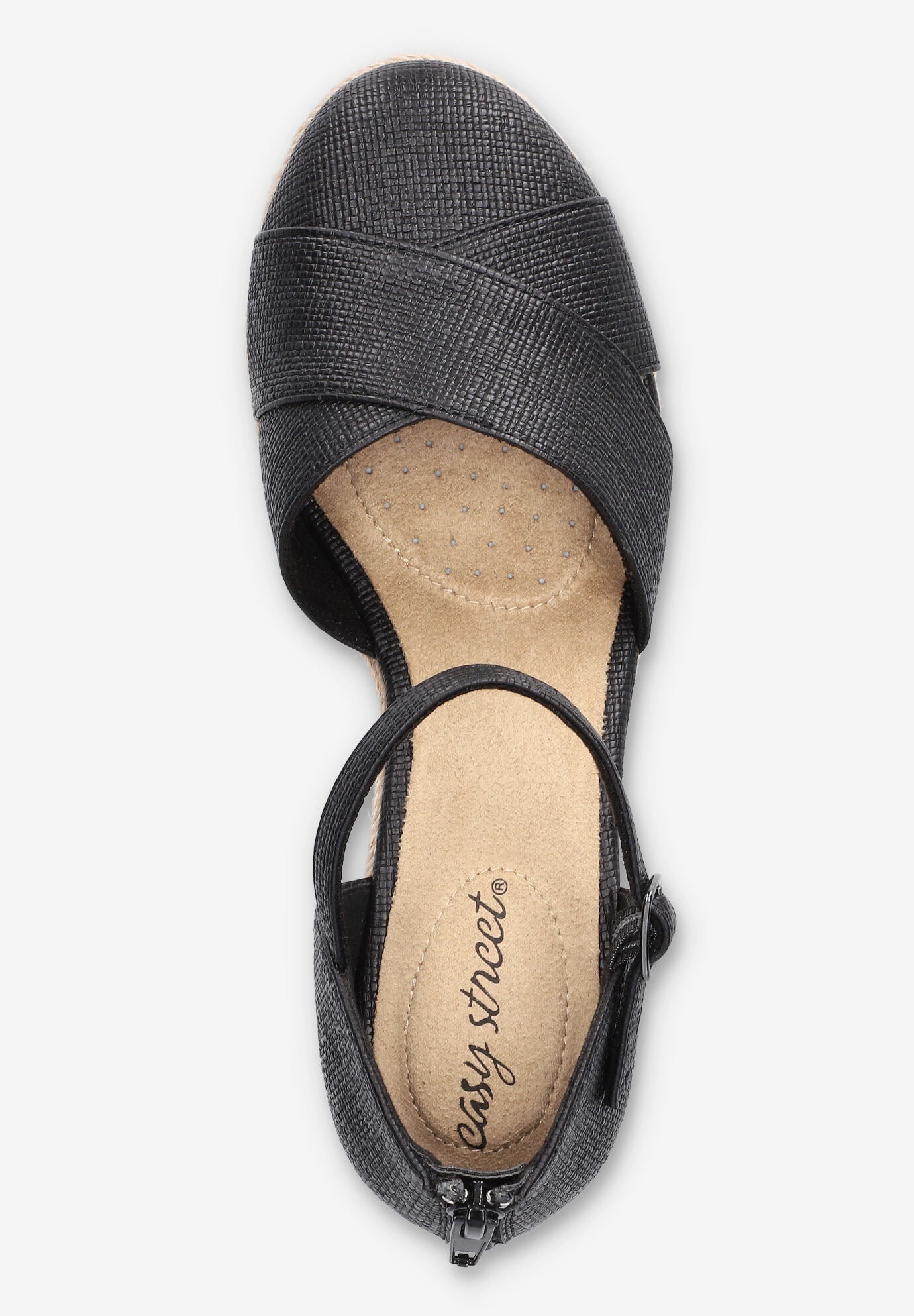 Coast Espadrille Wedge, BLACK LINEN, alternate image number 6