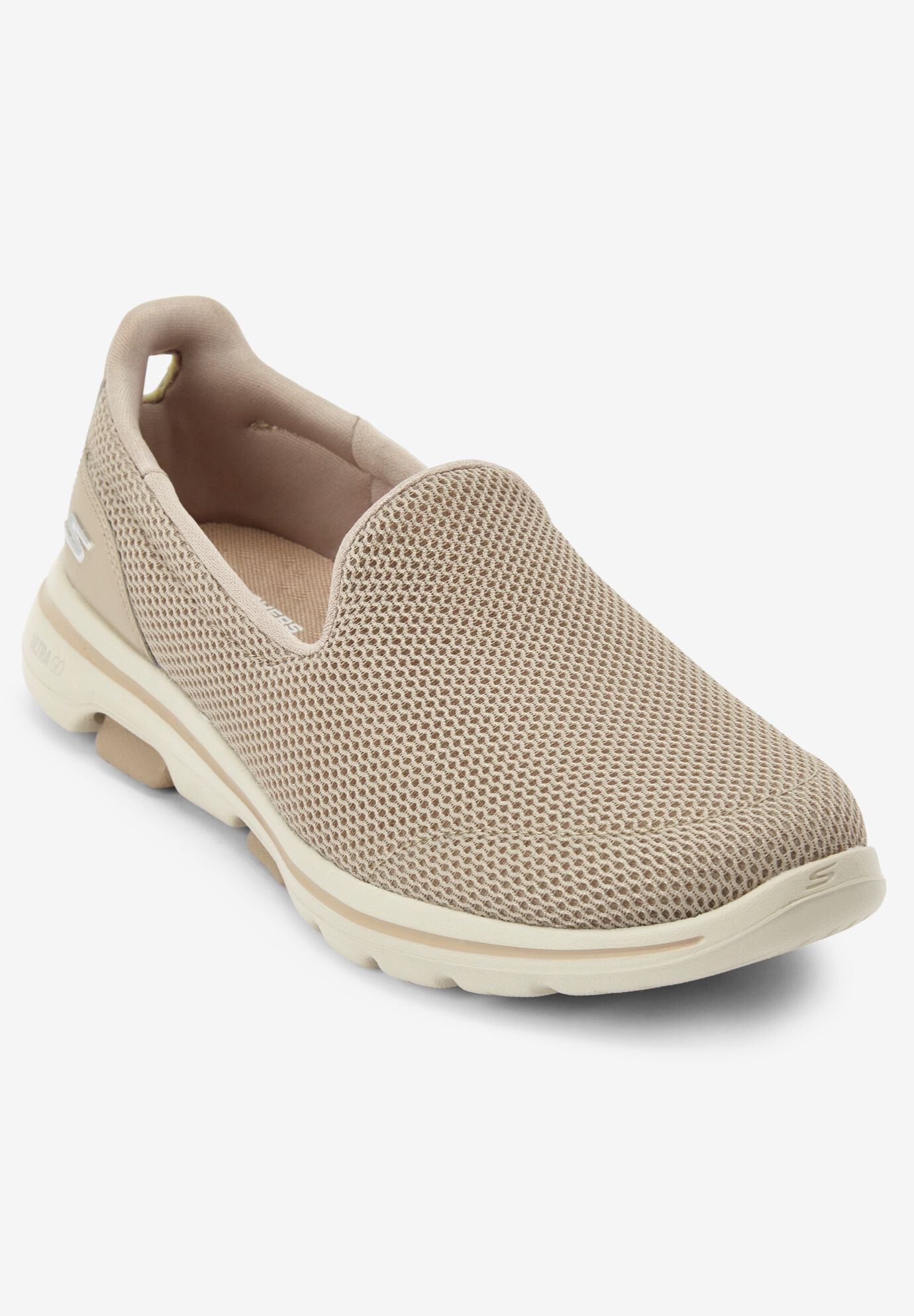 Lightweight Slip On Walking Shoes Go Walk Taupe Medium