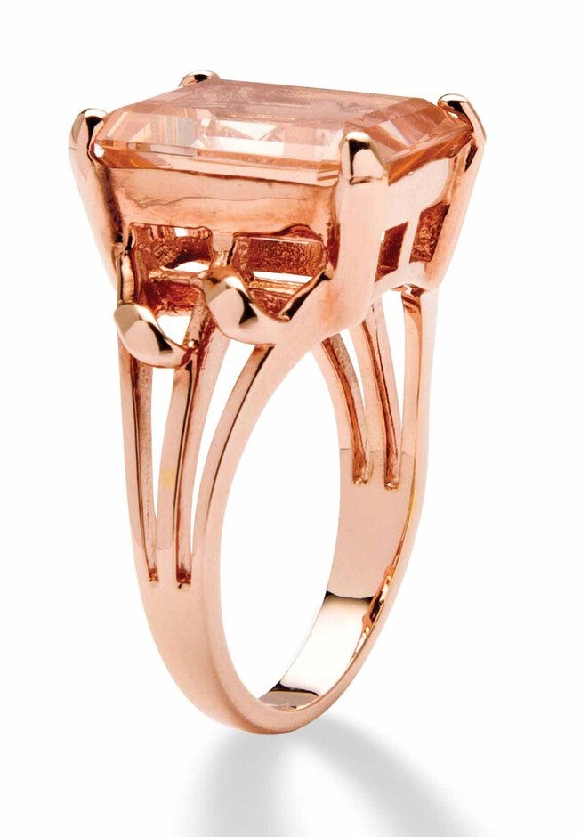 Rose Gold-Plated & Sterling Silver Cocktail Ring, , on-hover image number 1